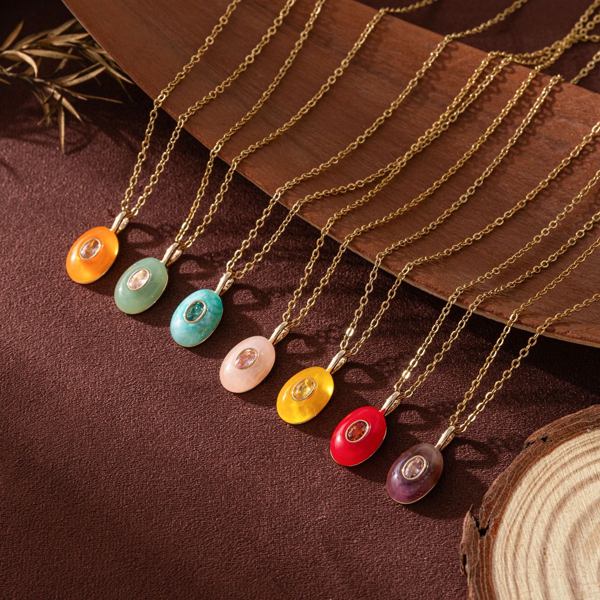 Natural Stone Pendant Necklace