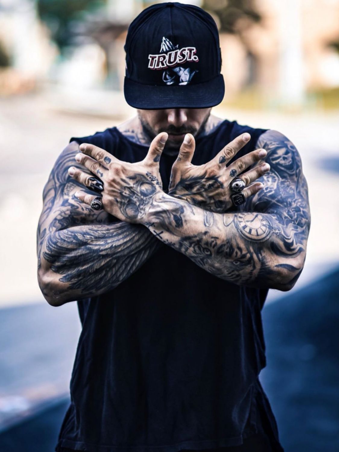 Men's Plus Size Round Neck Tank