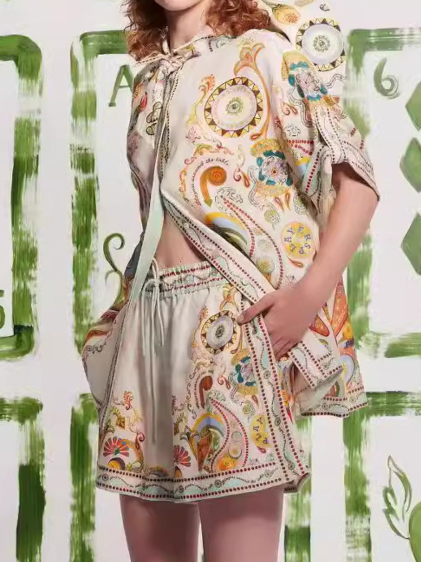 Printed Half Sleeve Shirt and Shorts Set