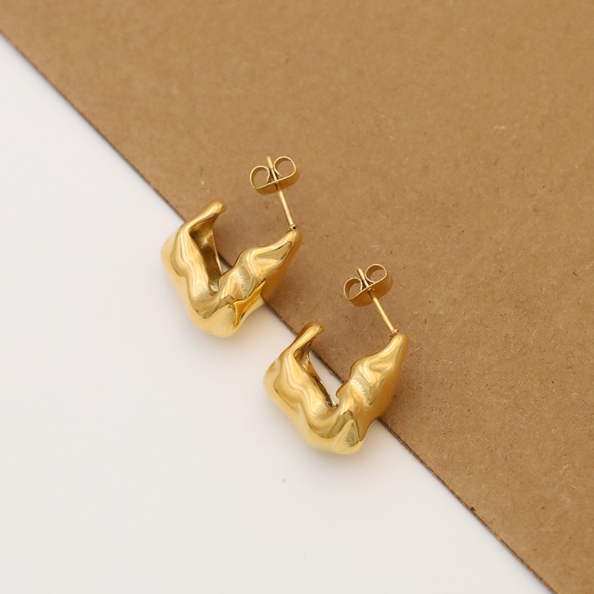 18K Gold-Plated Stud Earrings
