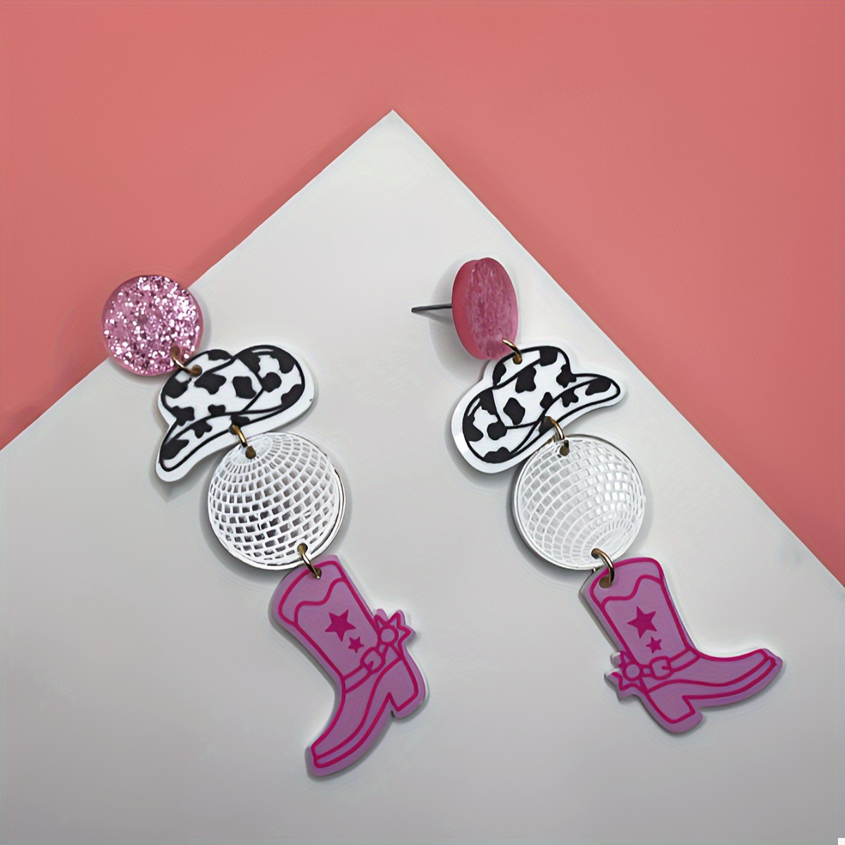 Cowgirl Boots Dangle Earrings