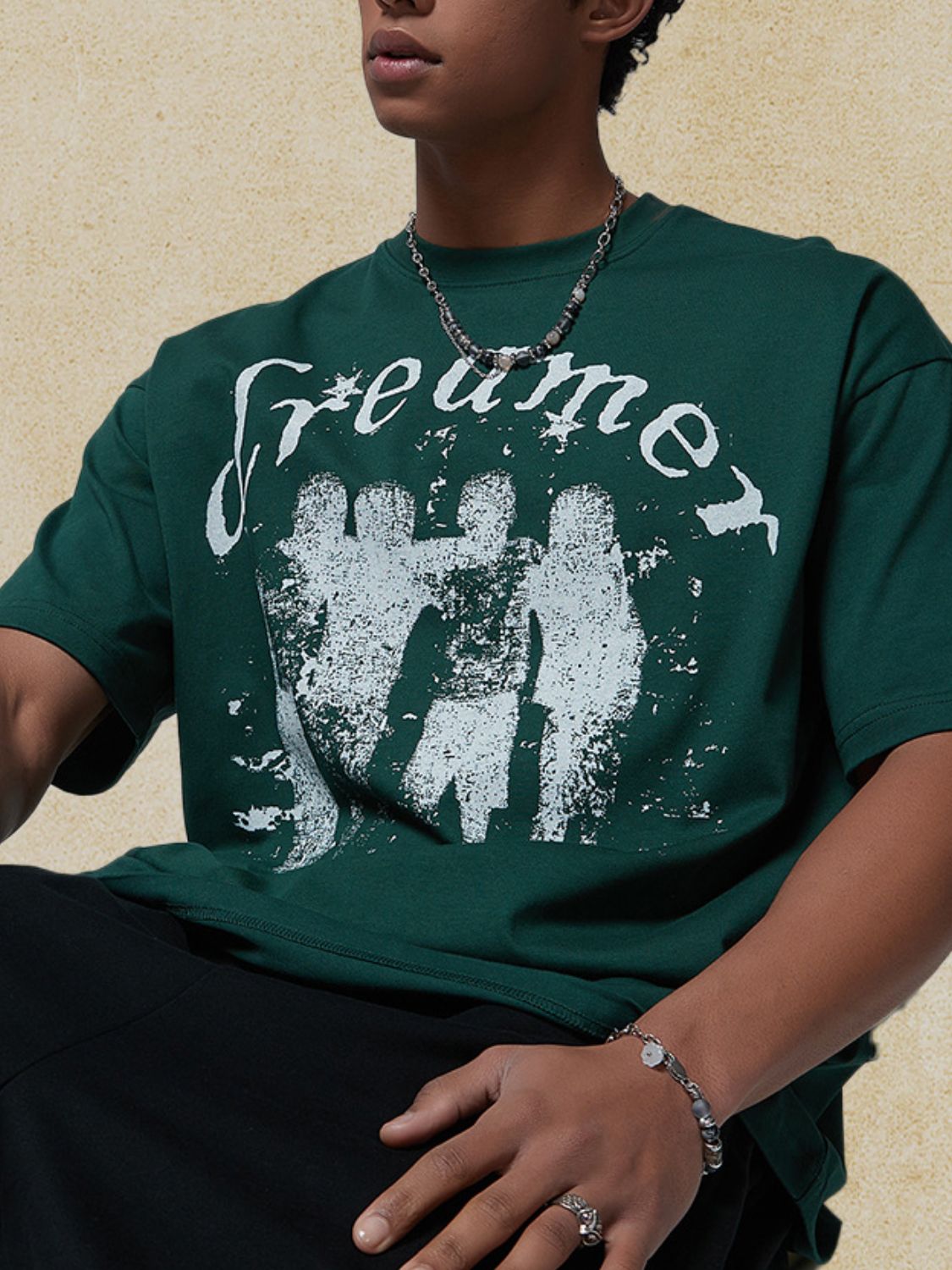 Men's Graphic Round Neck Half Sleeve T-Shirt