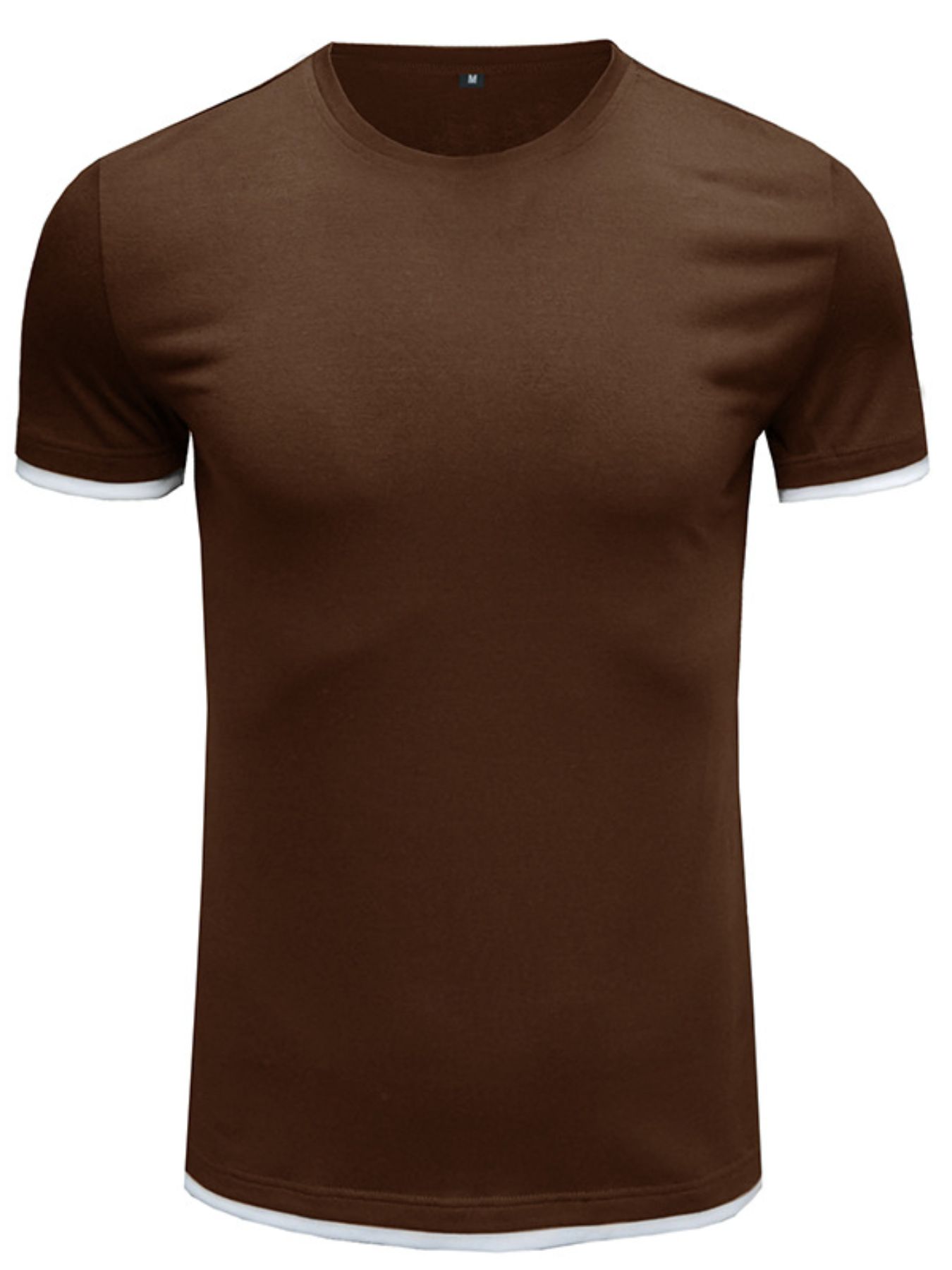 Men‘s Classic Contrast Trim Crew Neck T-Shirt