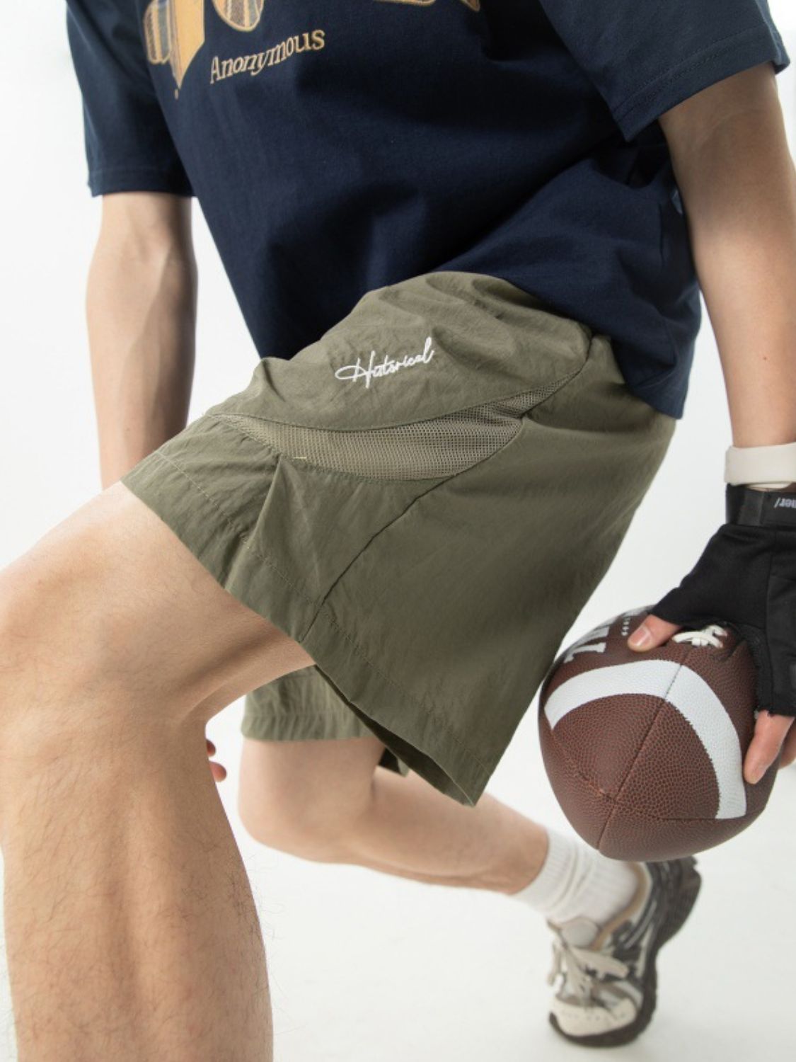 Men's Plus Size Drawstring Shorts with Pockets