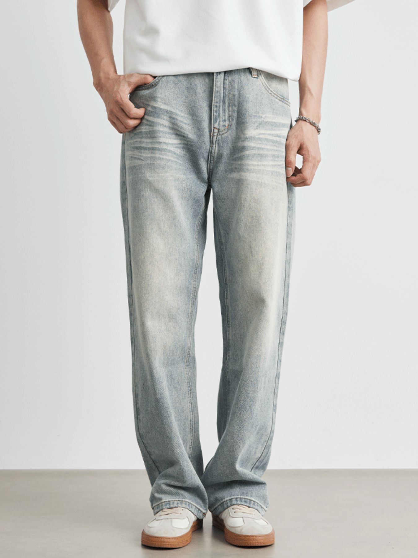 Men's Wash Loose Fit Jeans