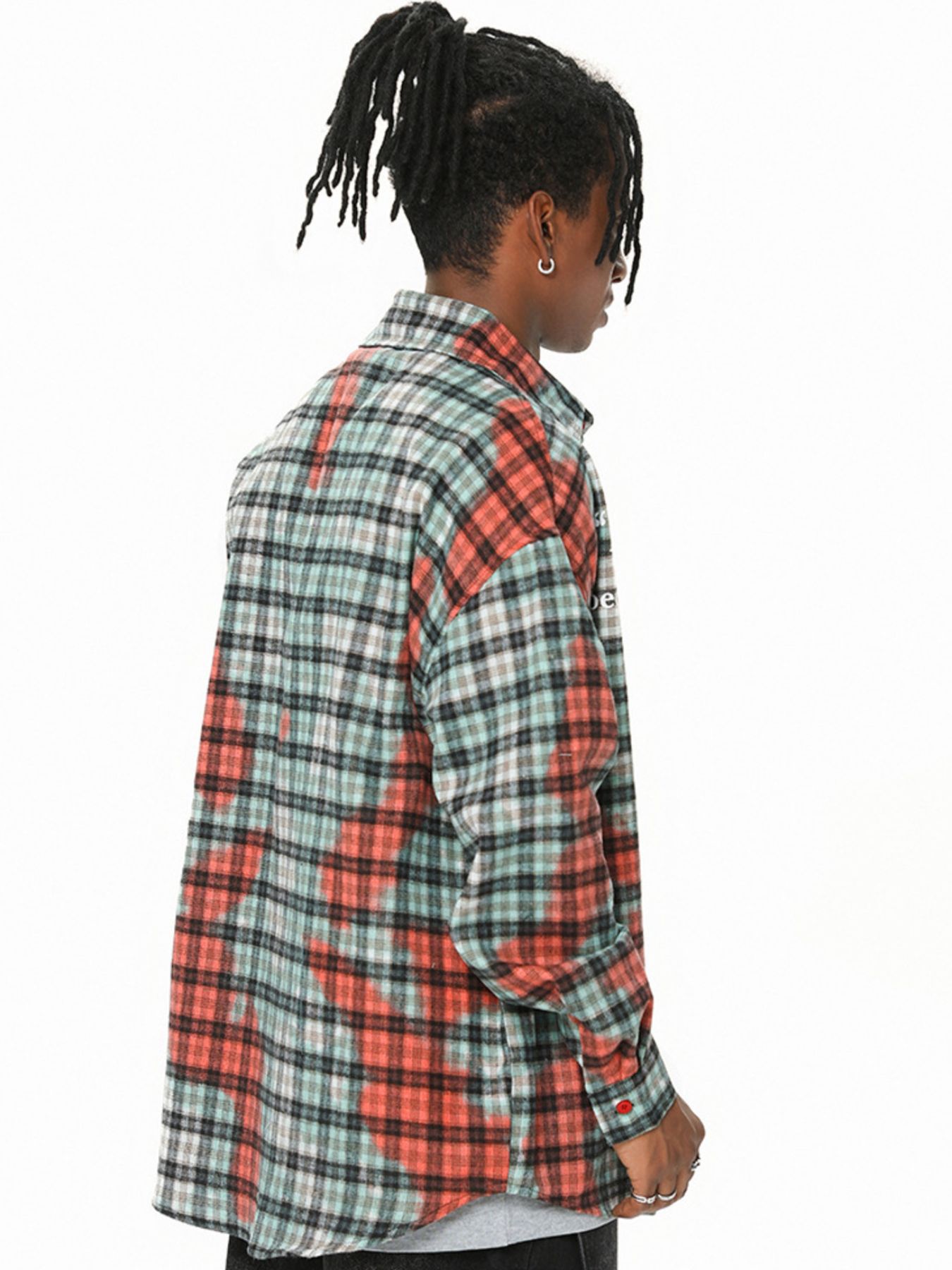 Men's Plaid Mixed Pattern Long Sleeve Shirt