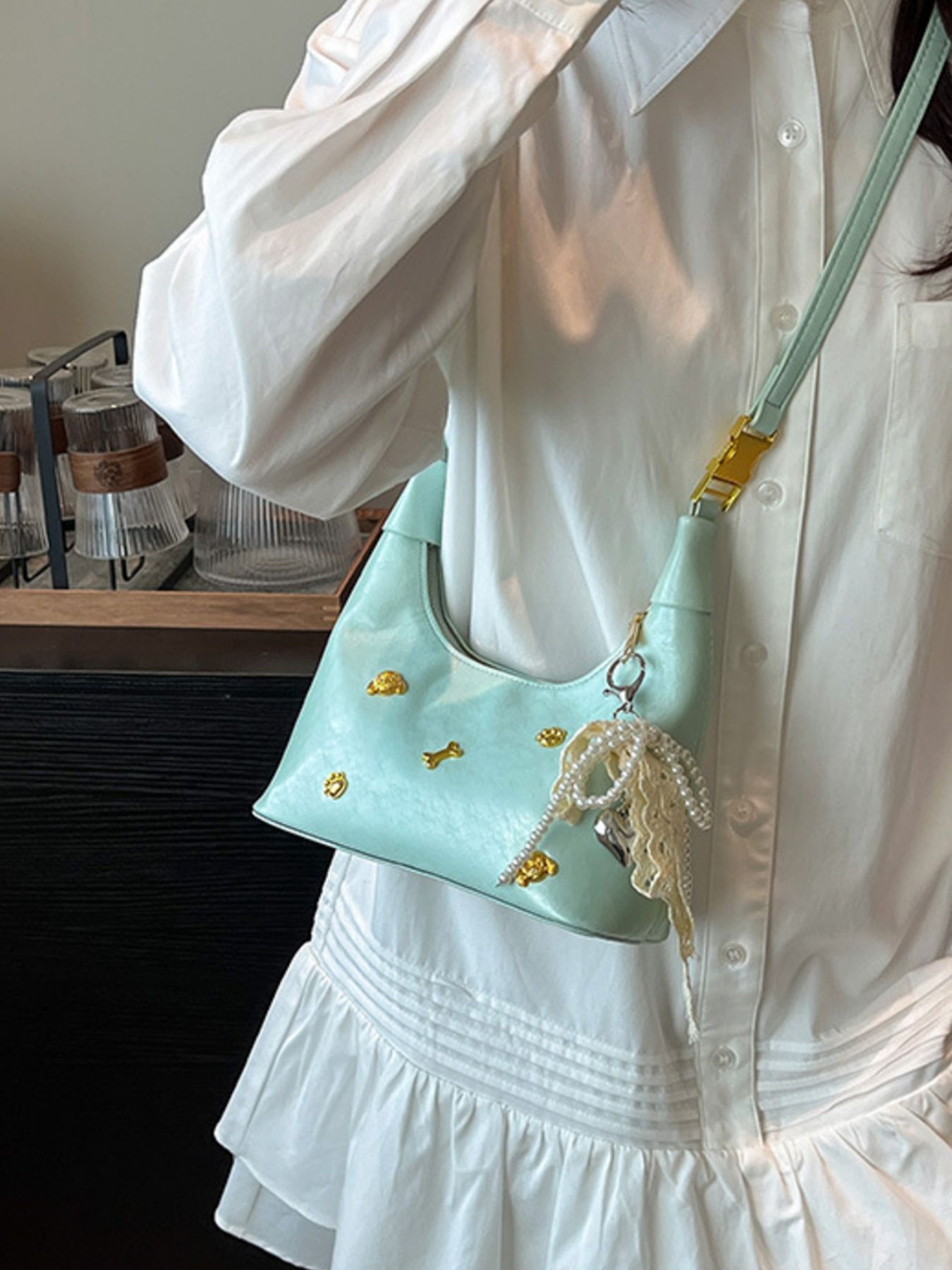 Embellished Hobo Crossbody Bag 5