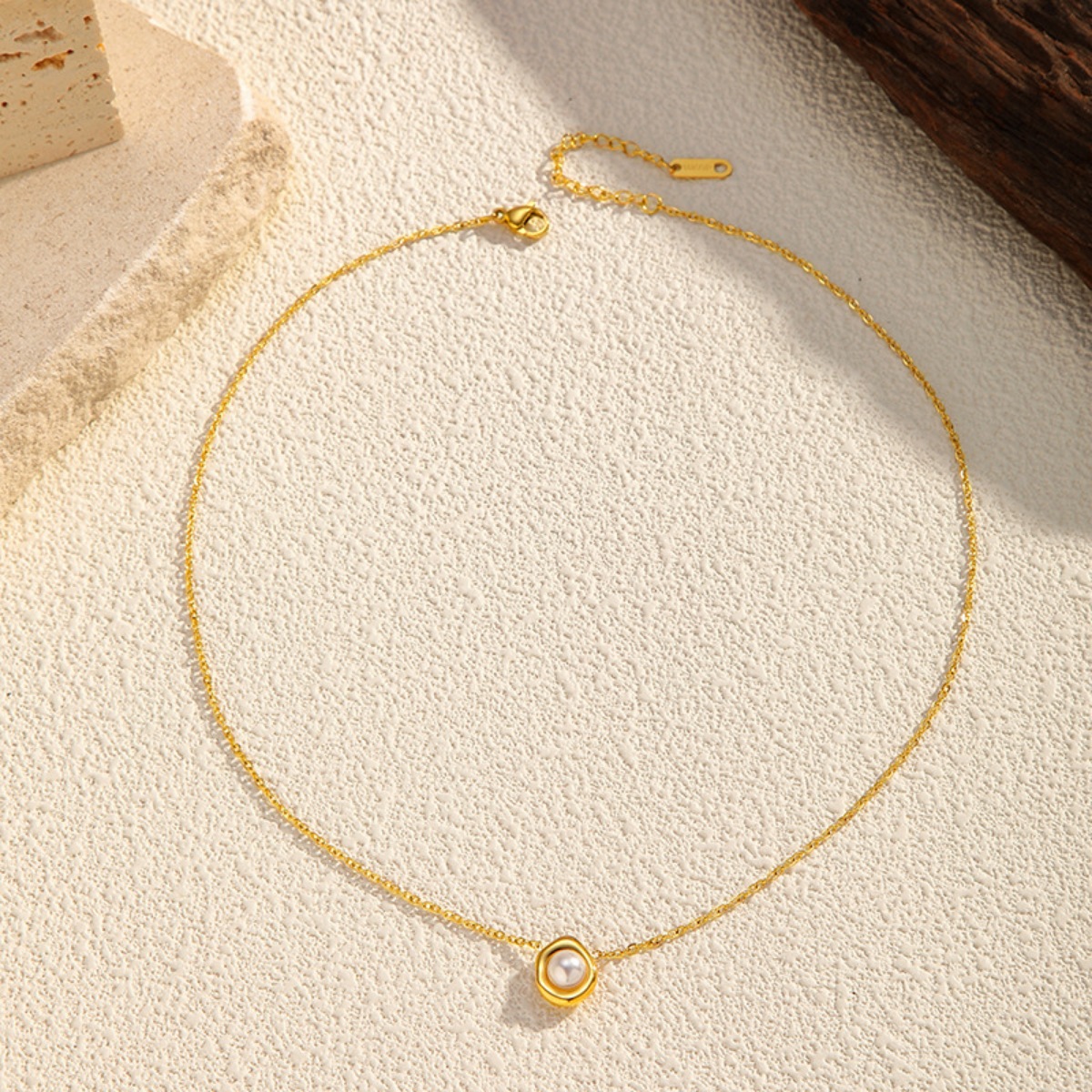 18K Gold-Plated Pearl Necklace