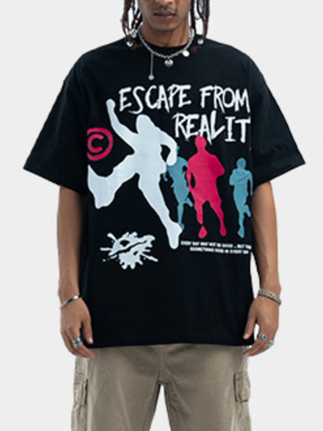 Men's Graphic Round Neck Short Sleeve T-Shirt