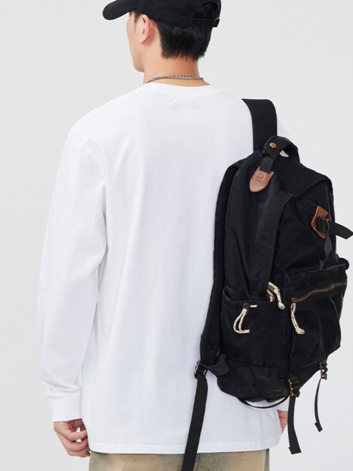 Men's Full Size Round Neck Long Sleeve T-Shirt Plus Size