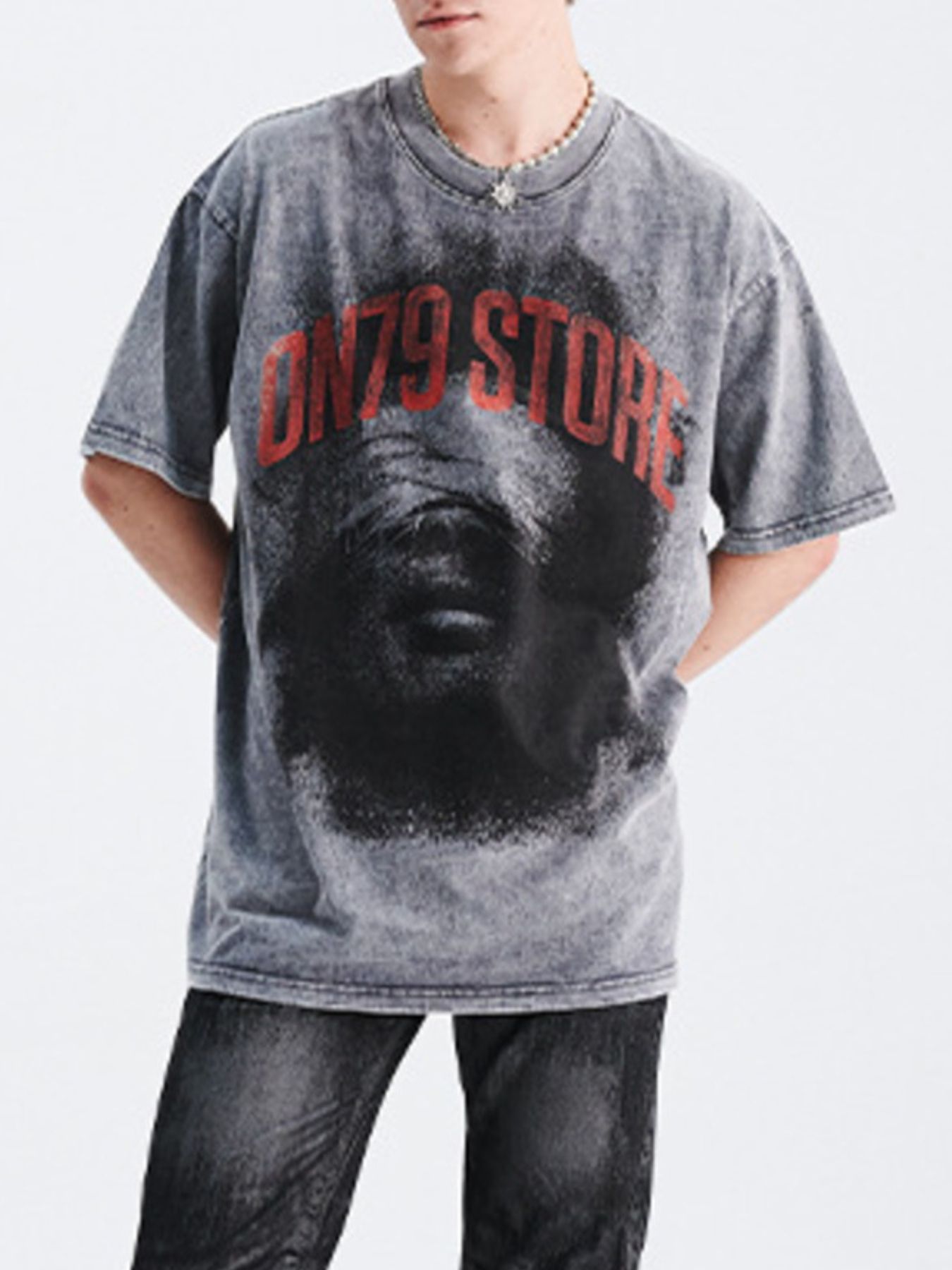 Men's Graphic Round Neck Short Sleeve T-Shirt