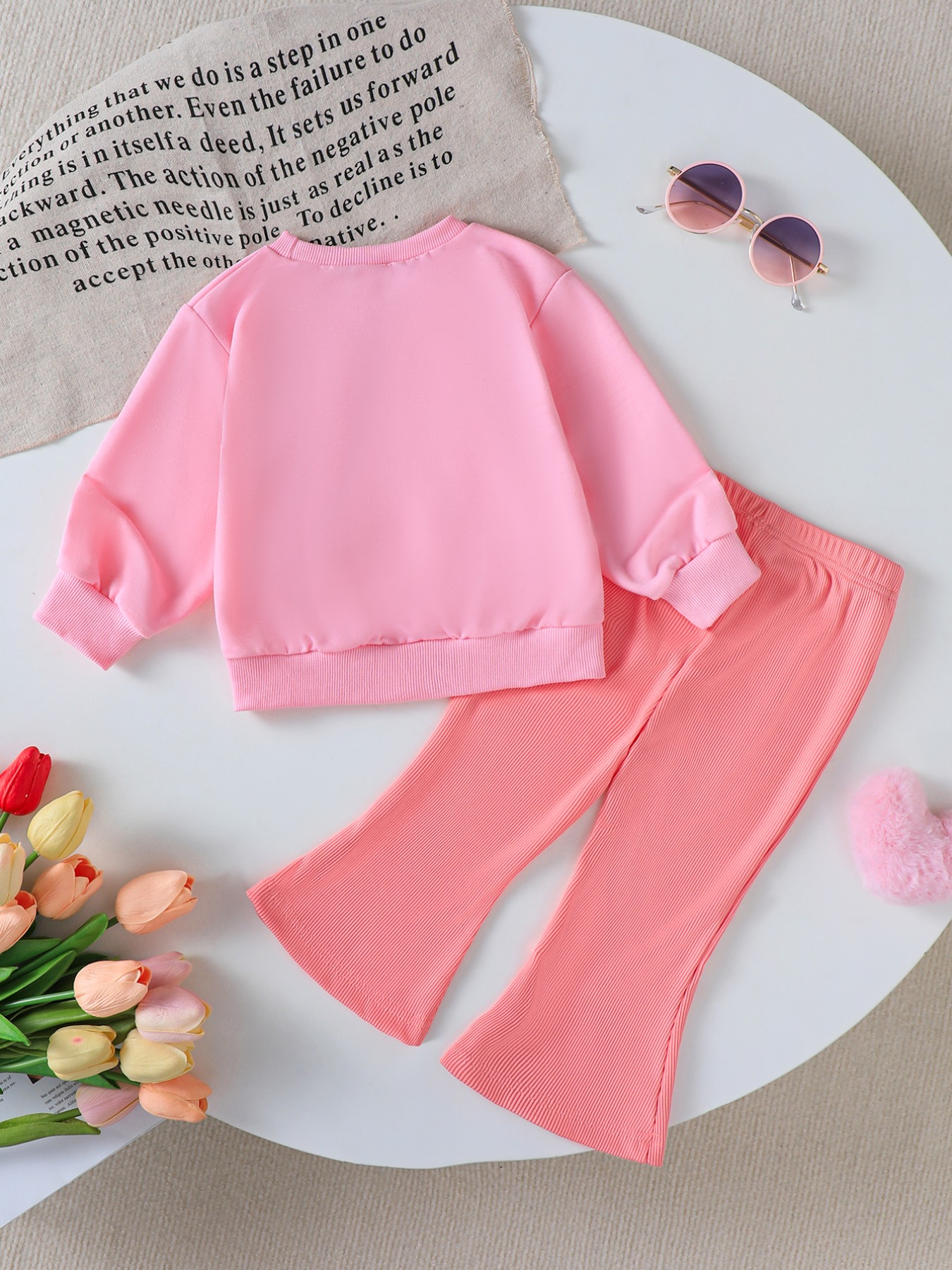 Children's Halloween Graphic Sweatshirt and Flare Pants Set