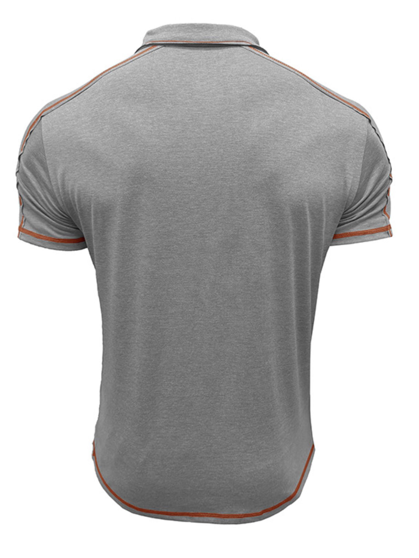 Men's Collared Neck Polo Shirt with Contrast Piping