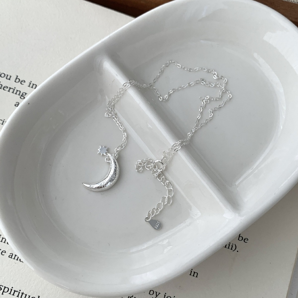 925 Sterling Silver Star Moon Necklace