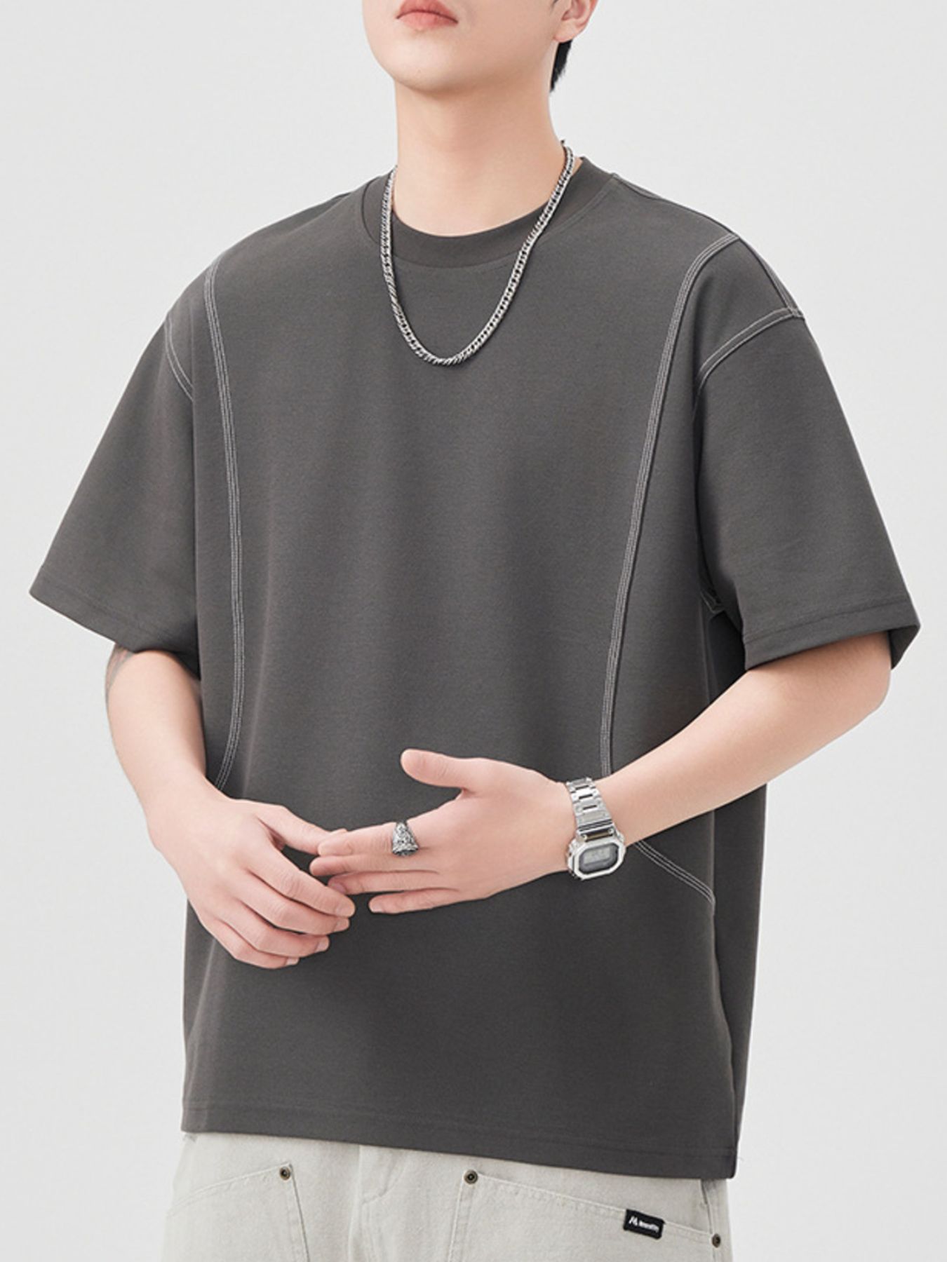 Men's Plus Size Round Neck Short Sleeve T-Shirt