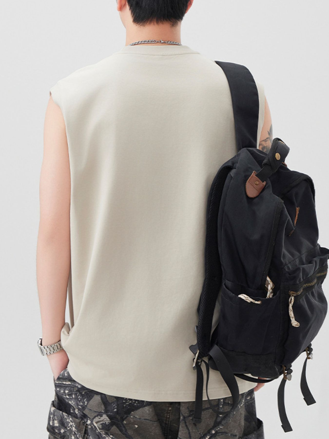 Men's Plus Size Round Neck Tank