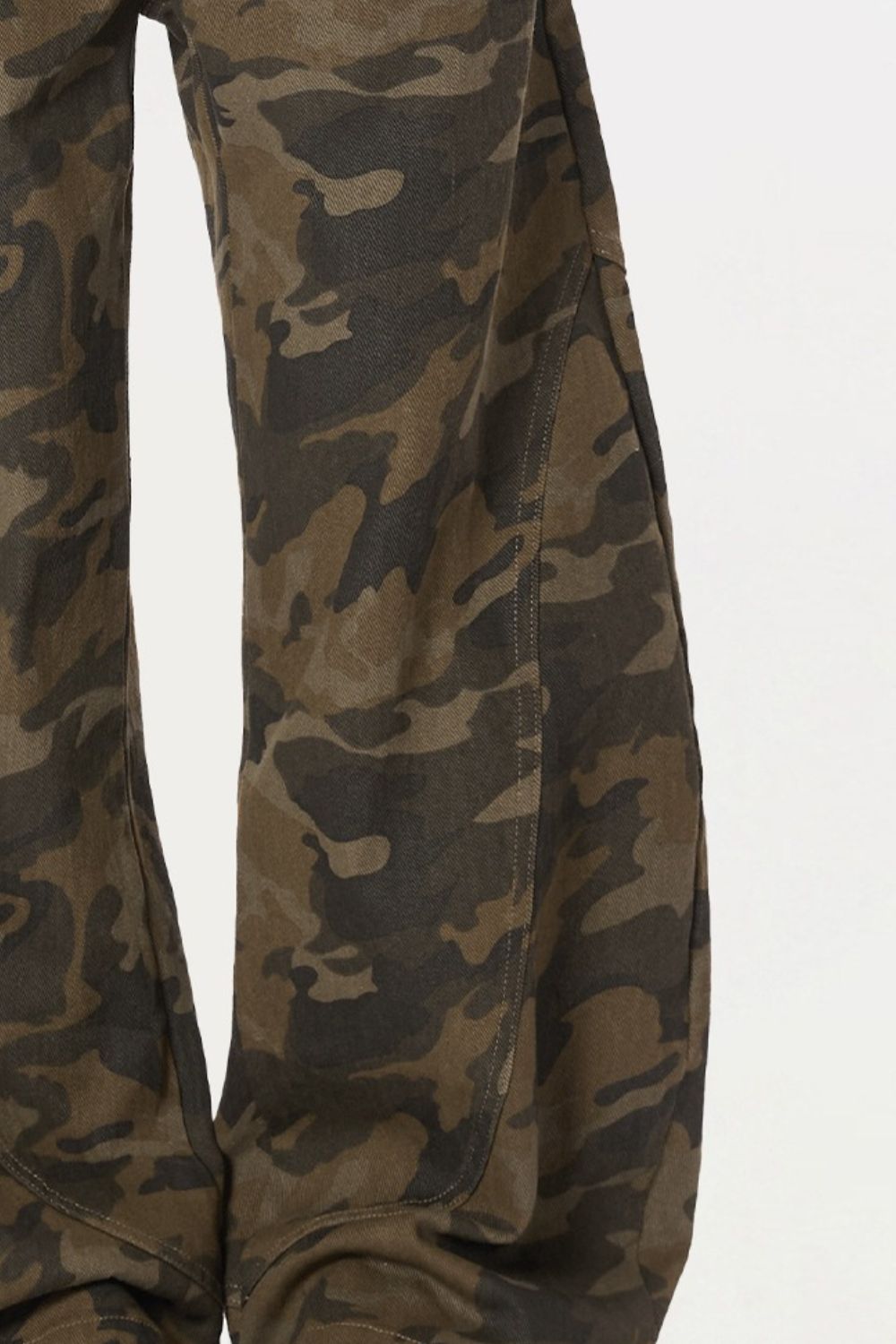 Men's Camouflage Wide-Leg Cargo Pants