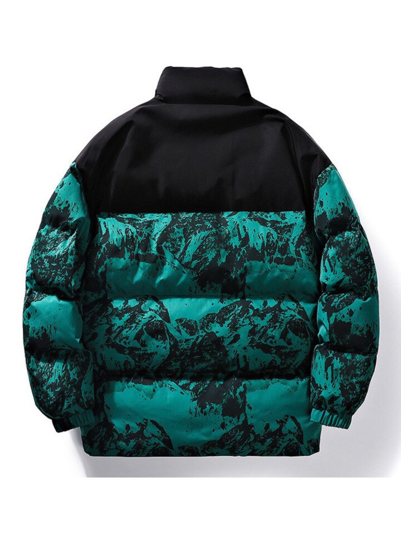 Men's Full Size Printed Padded Winter Coat Plus Size