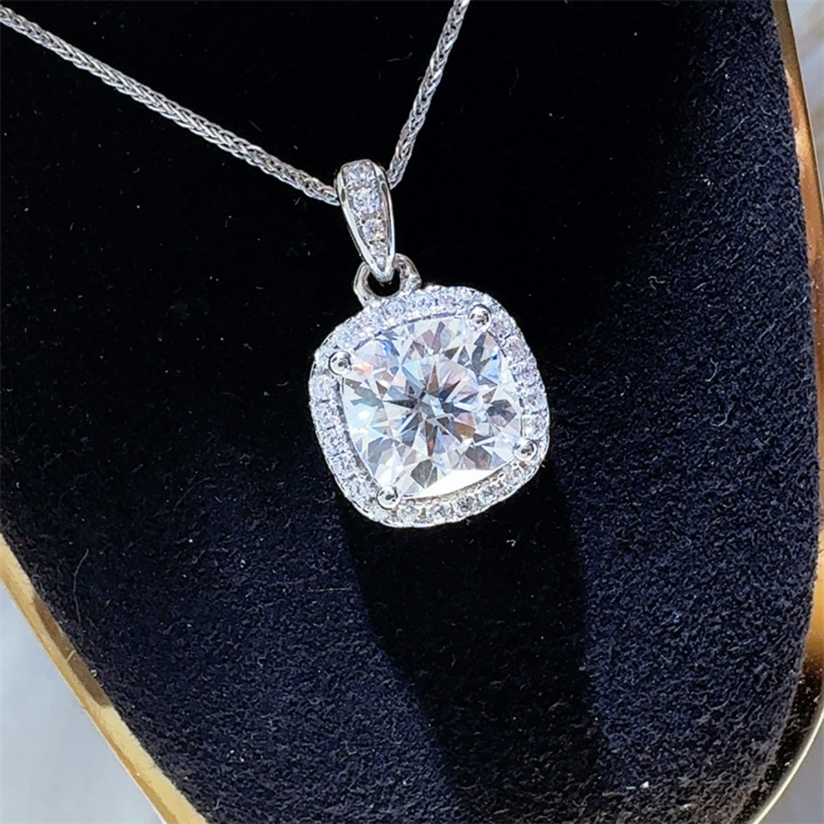 5 Carat Moissanite 925 Sterling Silver Necklace