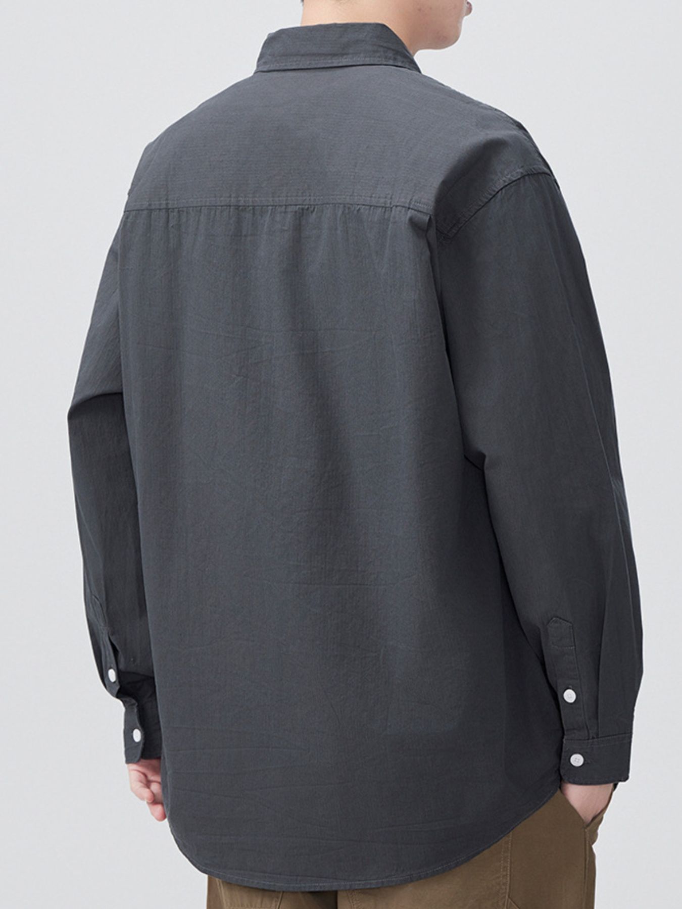 Men's Plus Size Button Up Long Sleeve Shirt