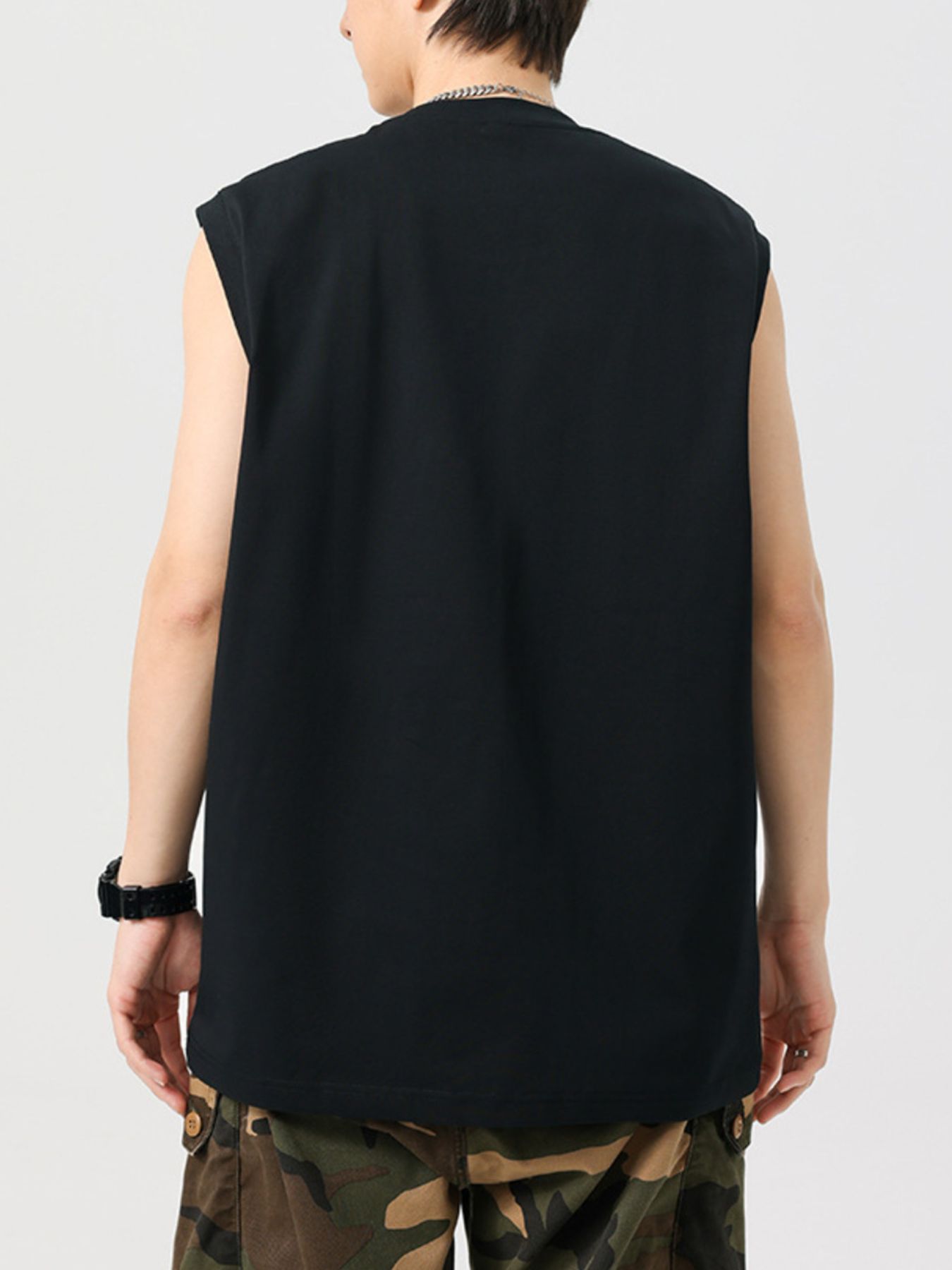 Men's Plus Size Round Neck Tank