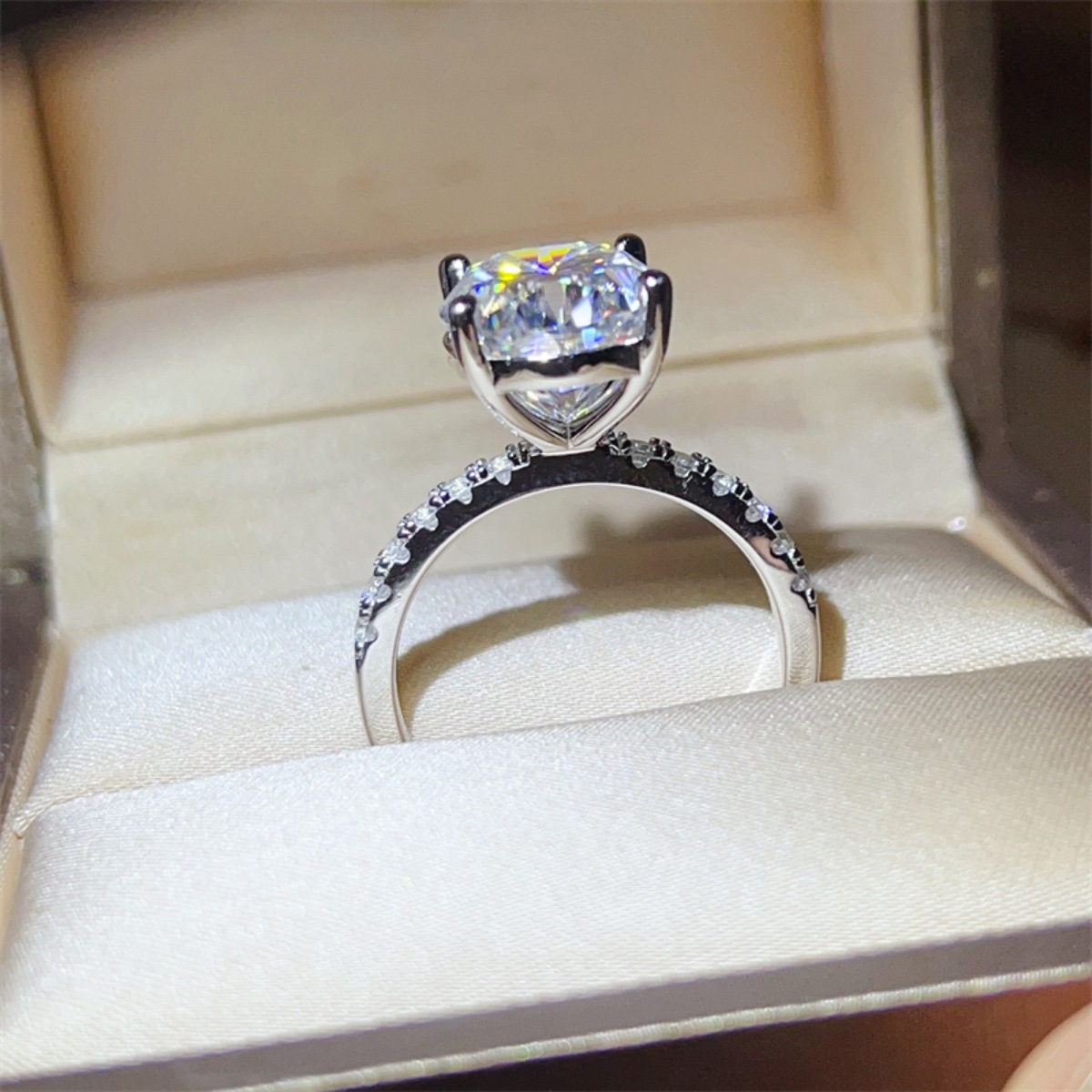 8 Carat Moissanite 925 Sterling Silver Ring