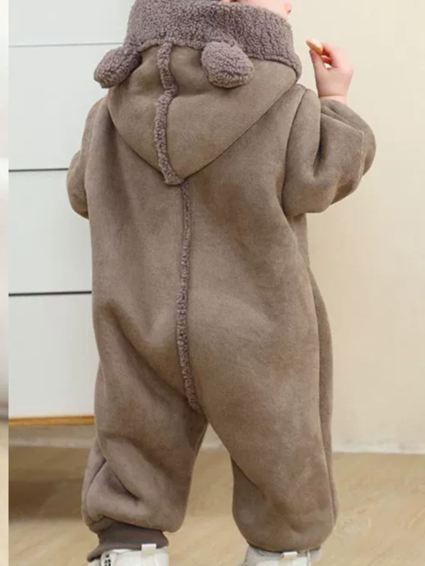 Children's Fleece Hooded One-Piece Jumpsuit