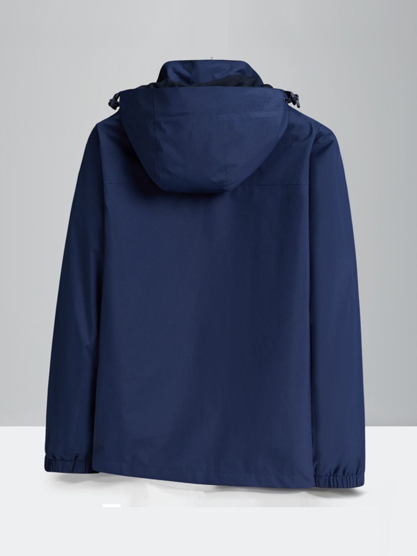 Men's Plus Size Zip Up Waterproof Hooded Jacket