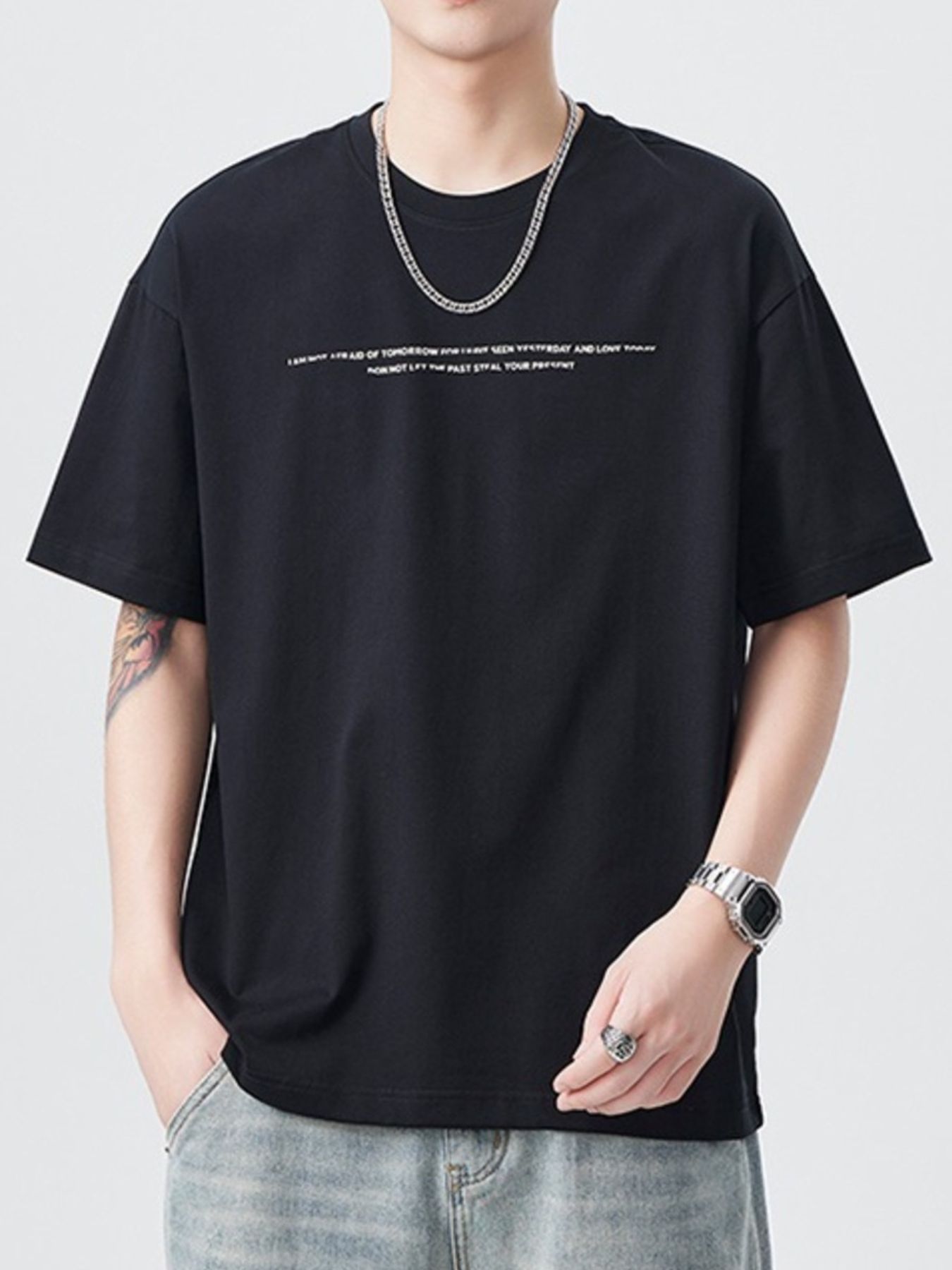 Men's Plus Size Round Neck Short Sleeve T-Shirt