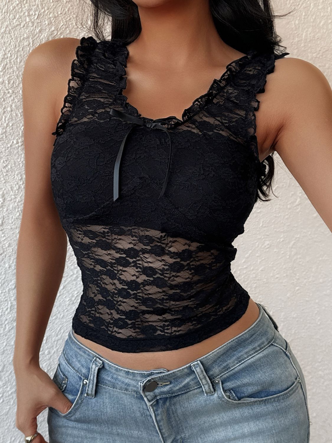 Lace Wide Strap Tank