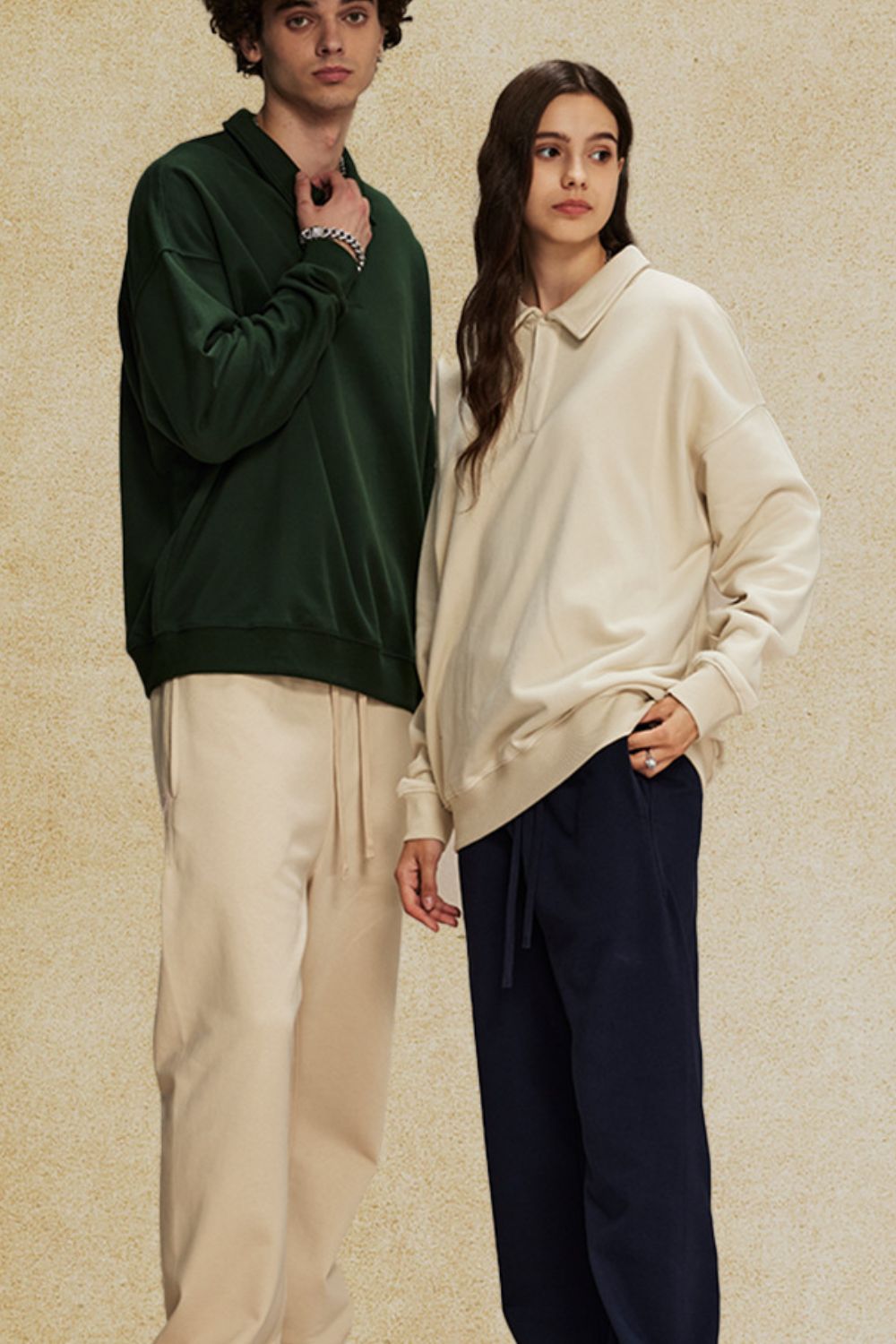 Men's Collared Neck Long Sleeve Polo