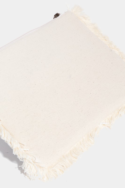 Fame Evil Eye Fringe Cosmetic Bag