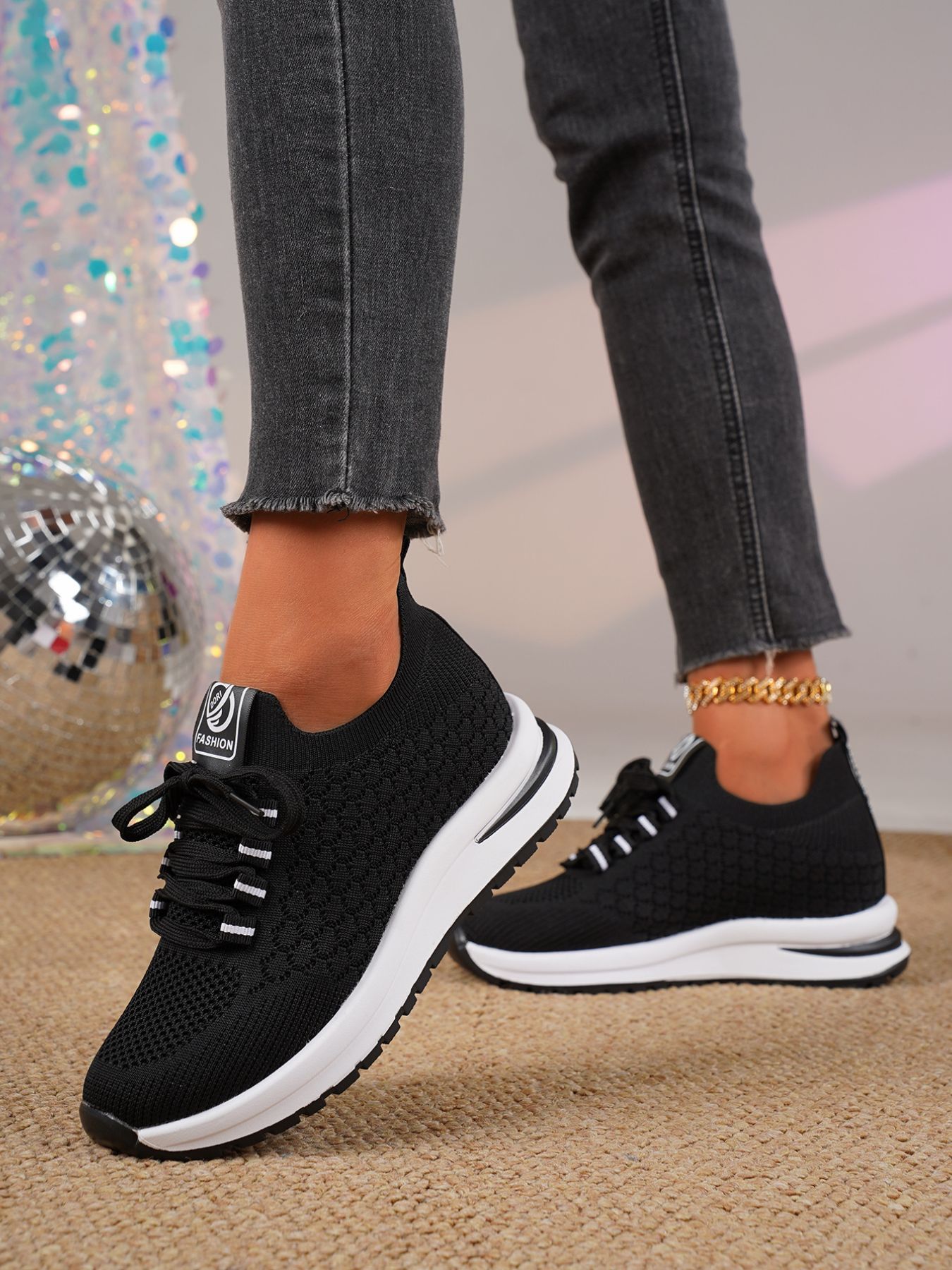 Lace Up Platform Athletic