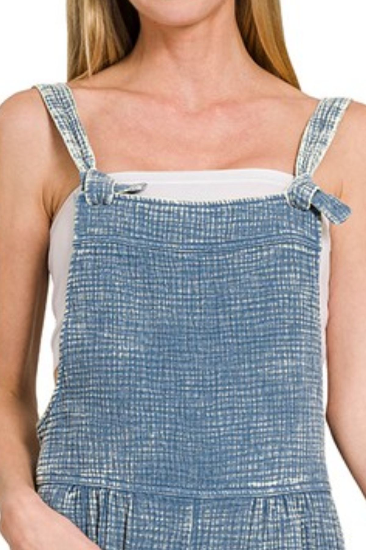 Woven Double Gauze Acid Washed Romper