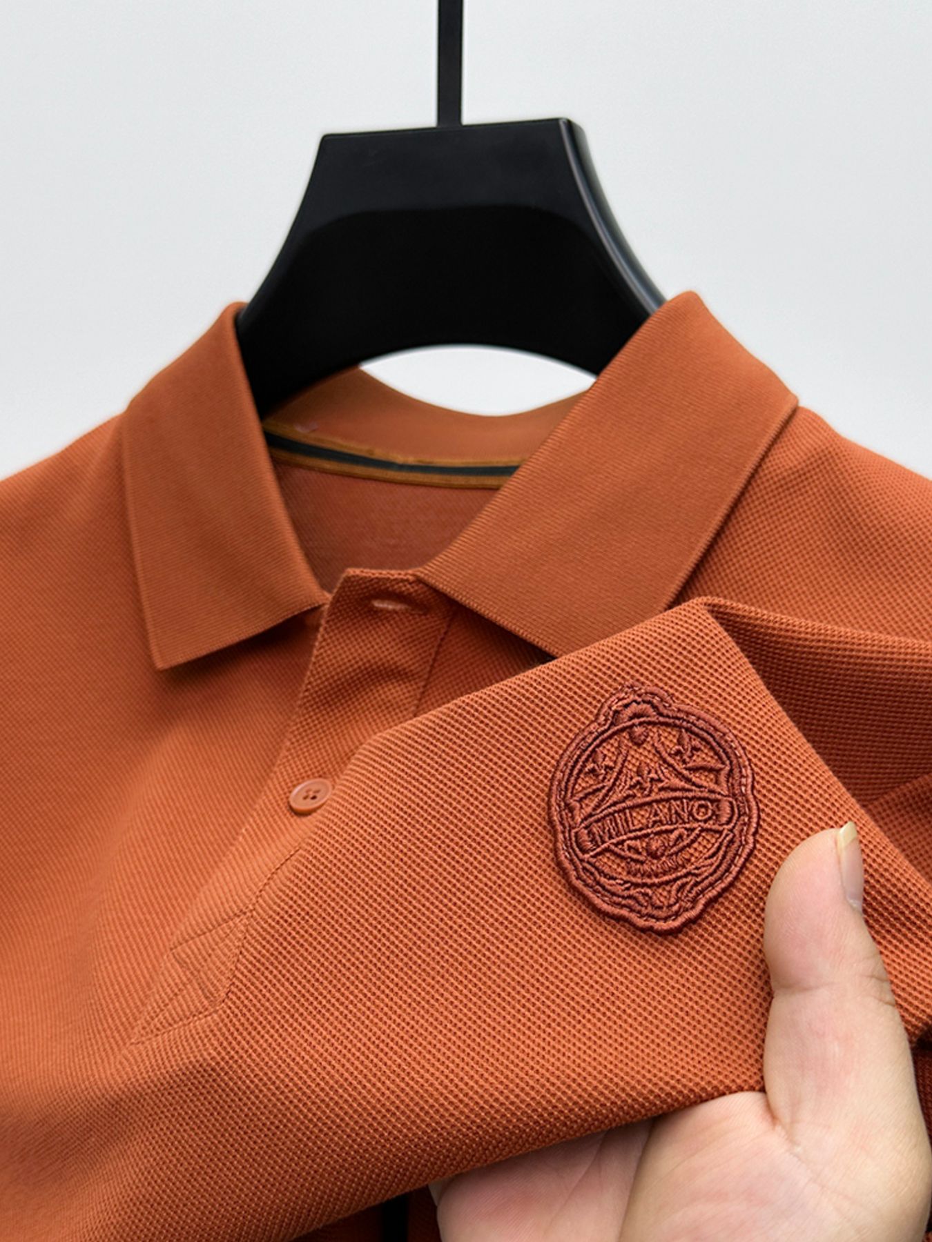 Men's Plus Size Button Detail Short Sleeve Polo