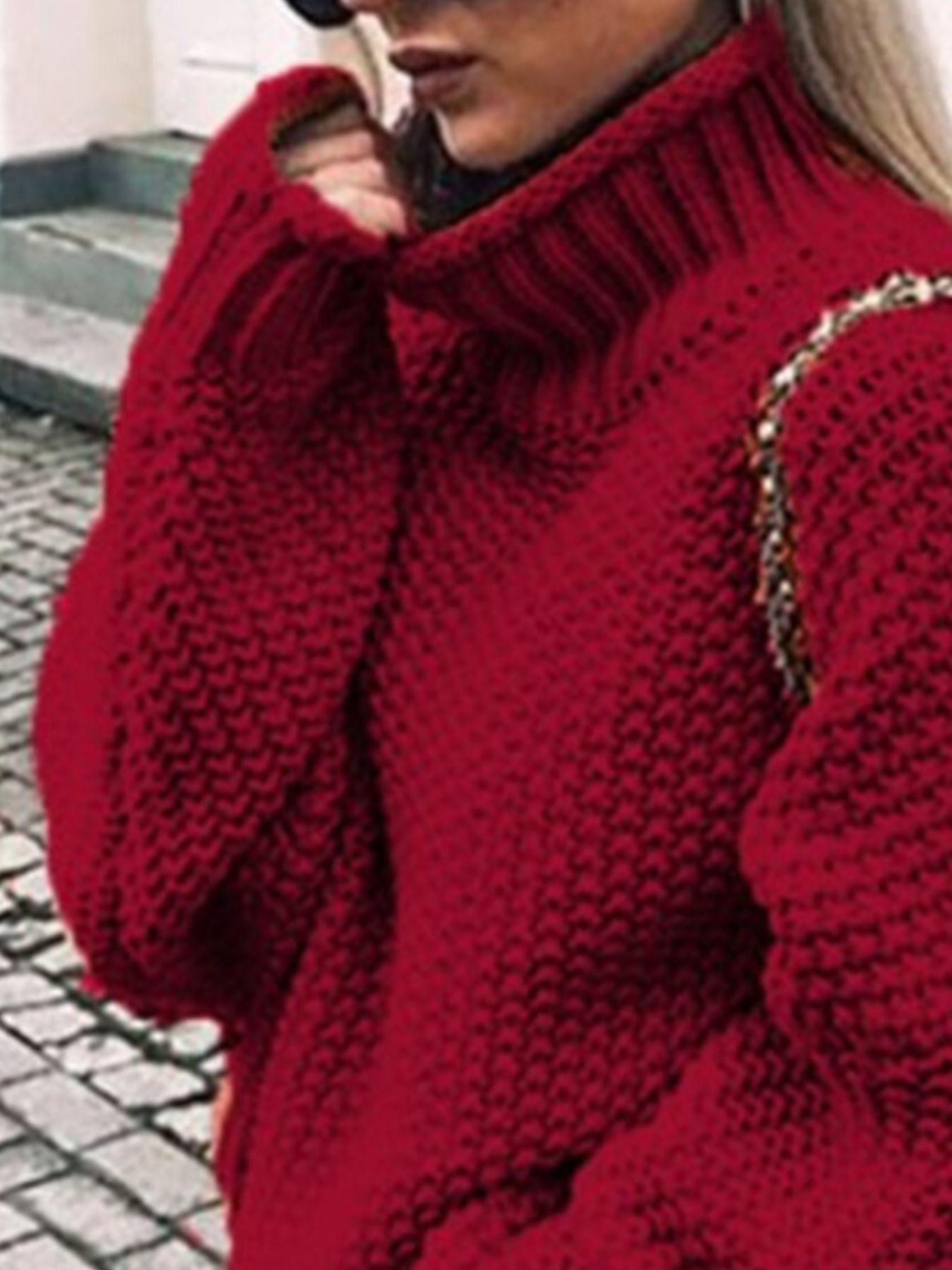 Chunky Knit Turtleneck Sweater