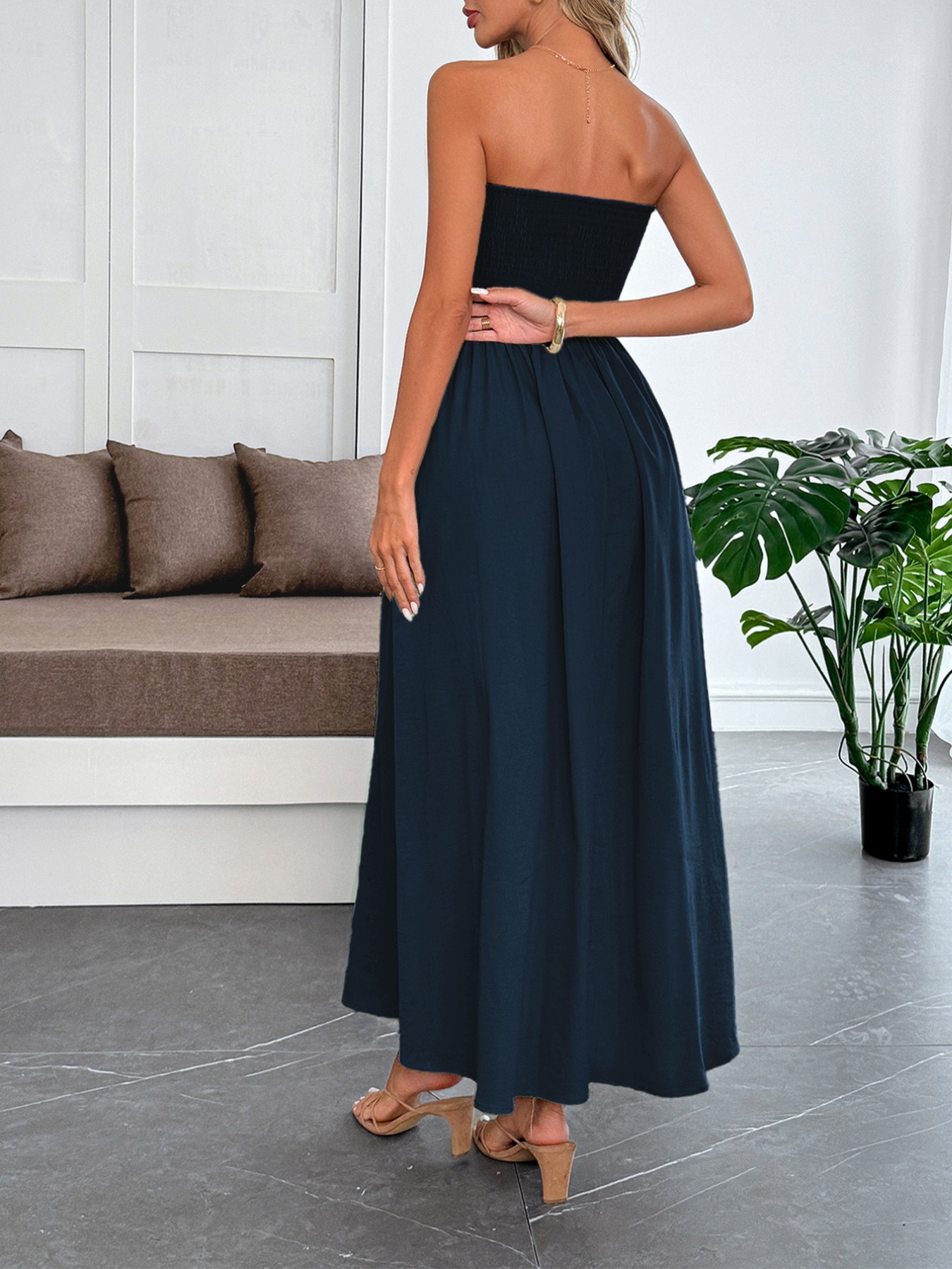 Smocked Tube Maxi Dress