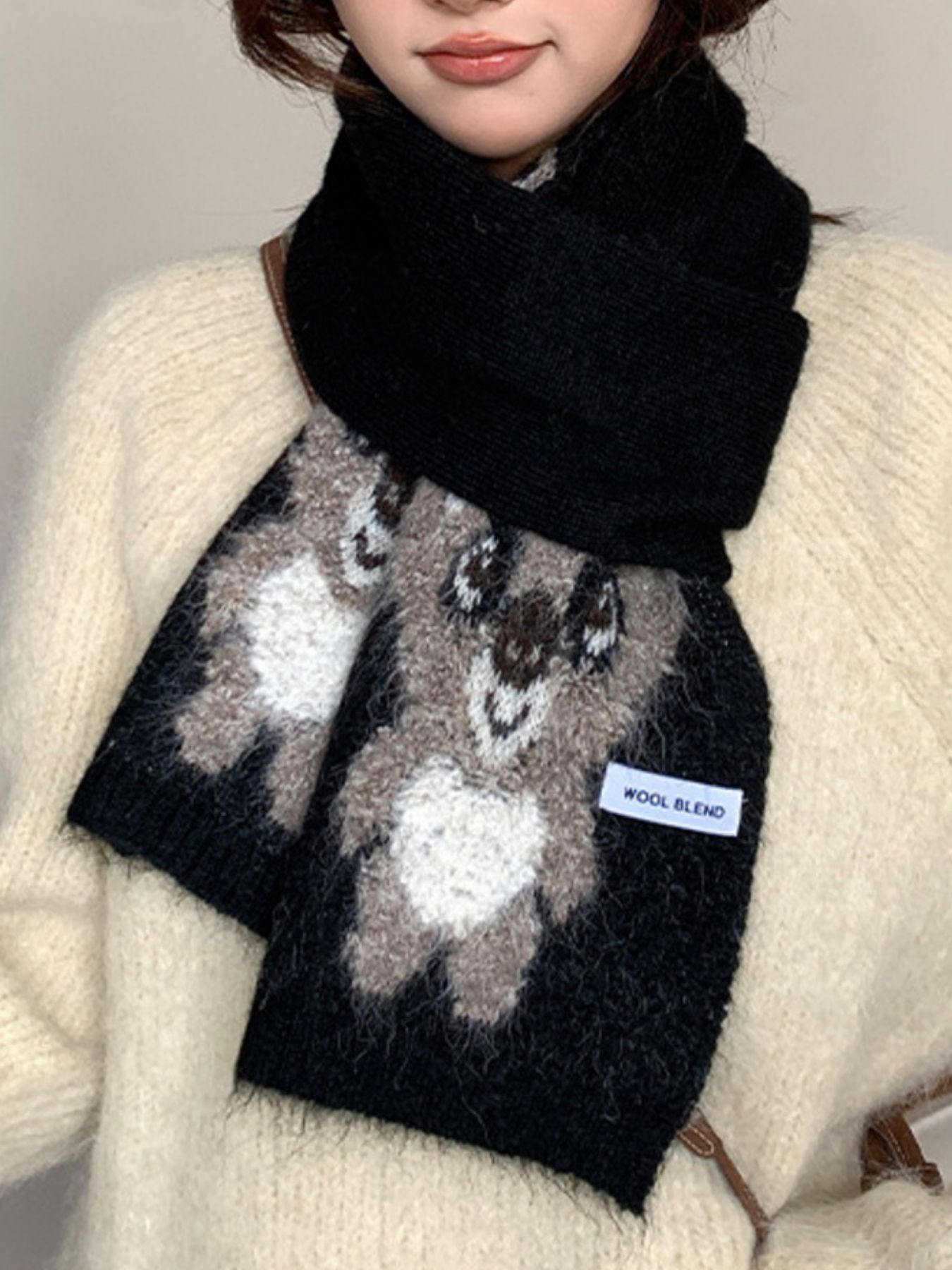 Koala Pattern Winter Scarf 1