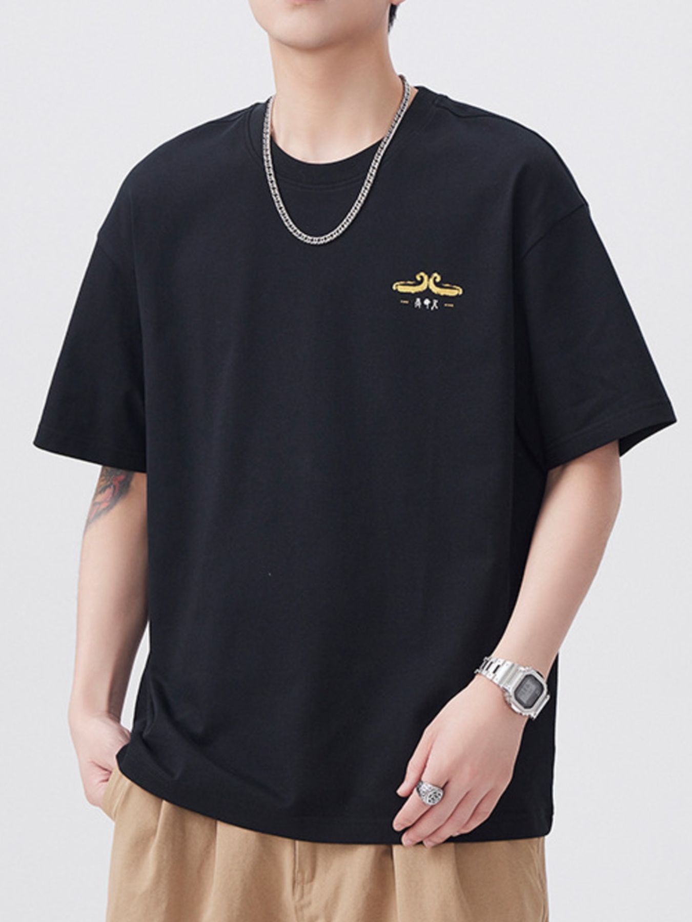 Men's Plus Size Round Neck Short Sleeve T-Shirt