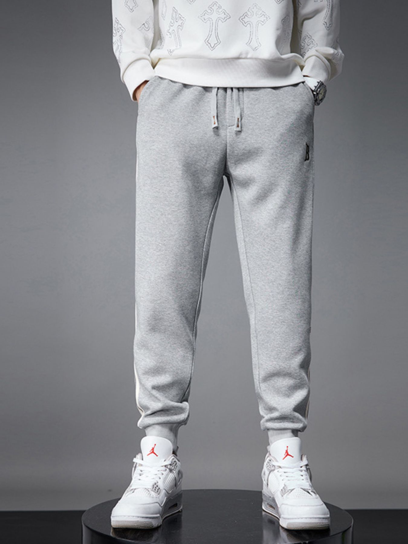 Men's Casual Striped Joggers