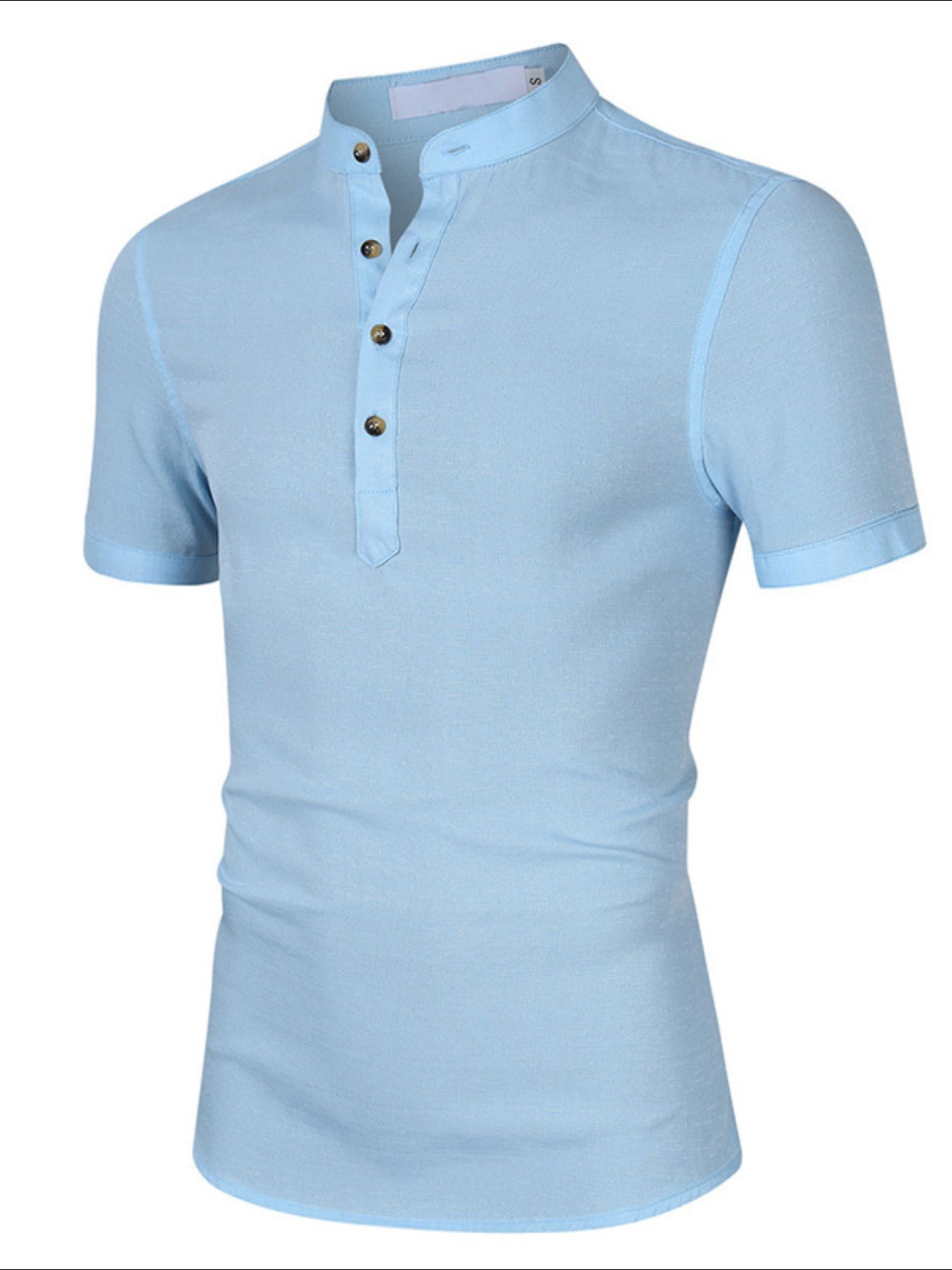 Men's Collar Neck Short Sleeve Polo Shirt