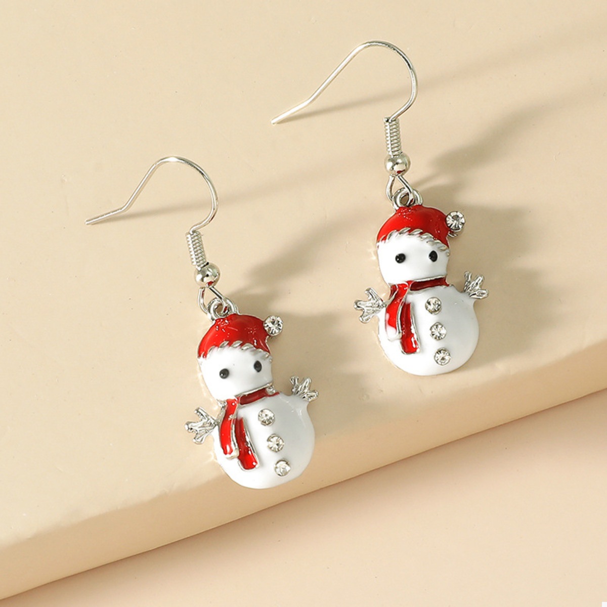 Christmas Snowman Drop Earrings