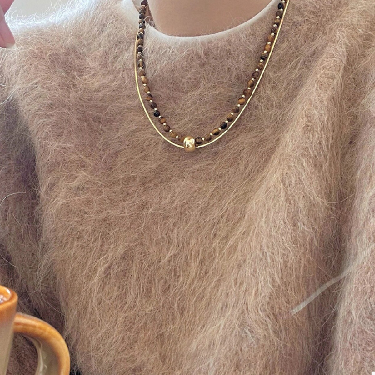 Tiger's Eye Double Layered Necklace