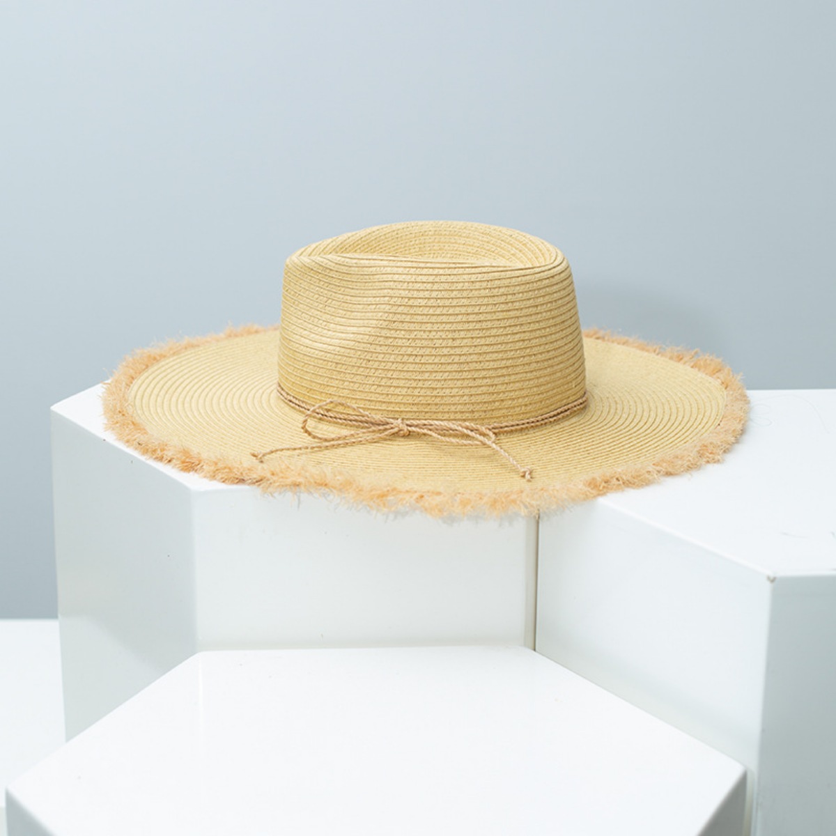 Frayed Brim Straw Hat 3