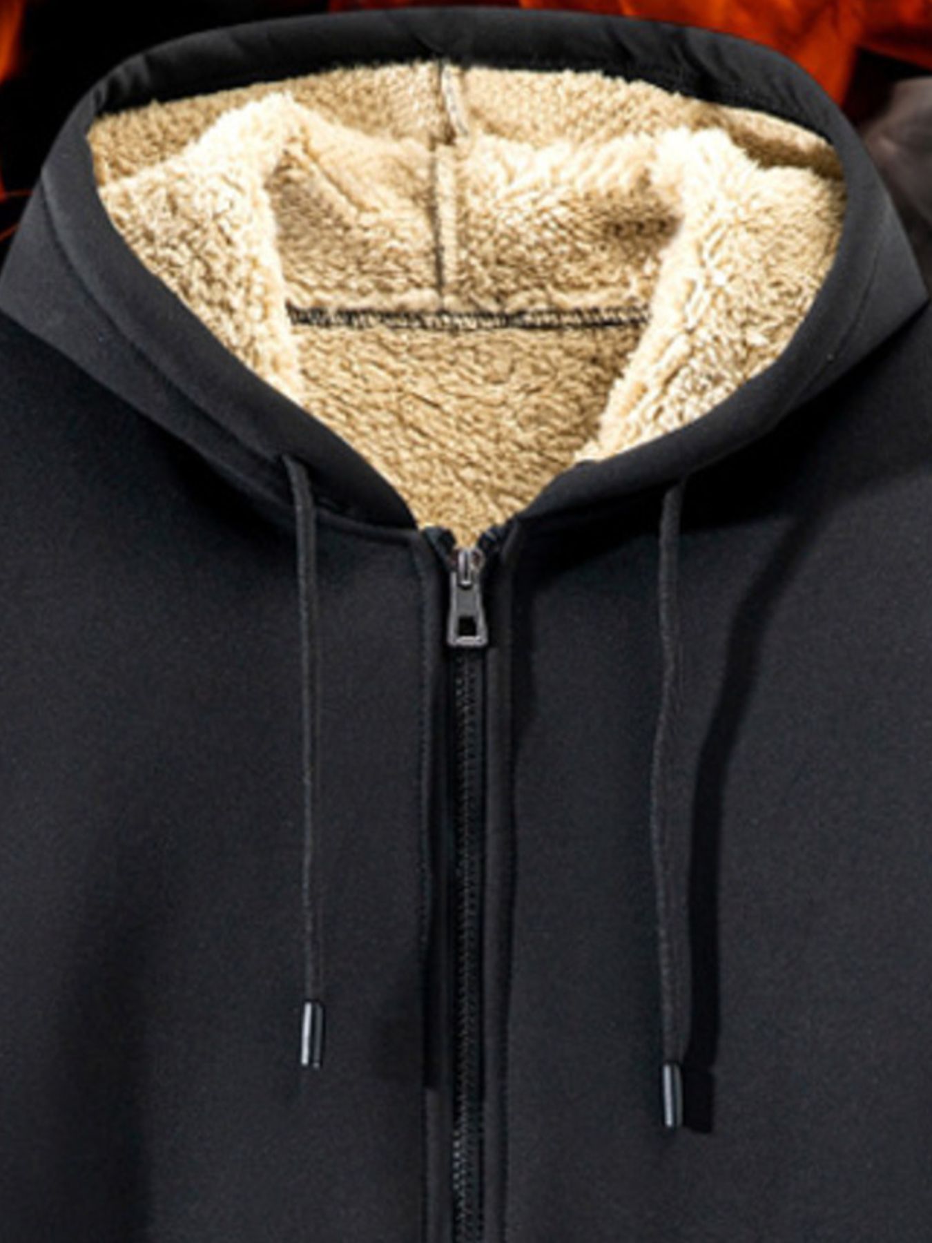 Men's Plus Size Fleece Lined Zip-Up Hoodie
