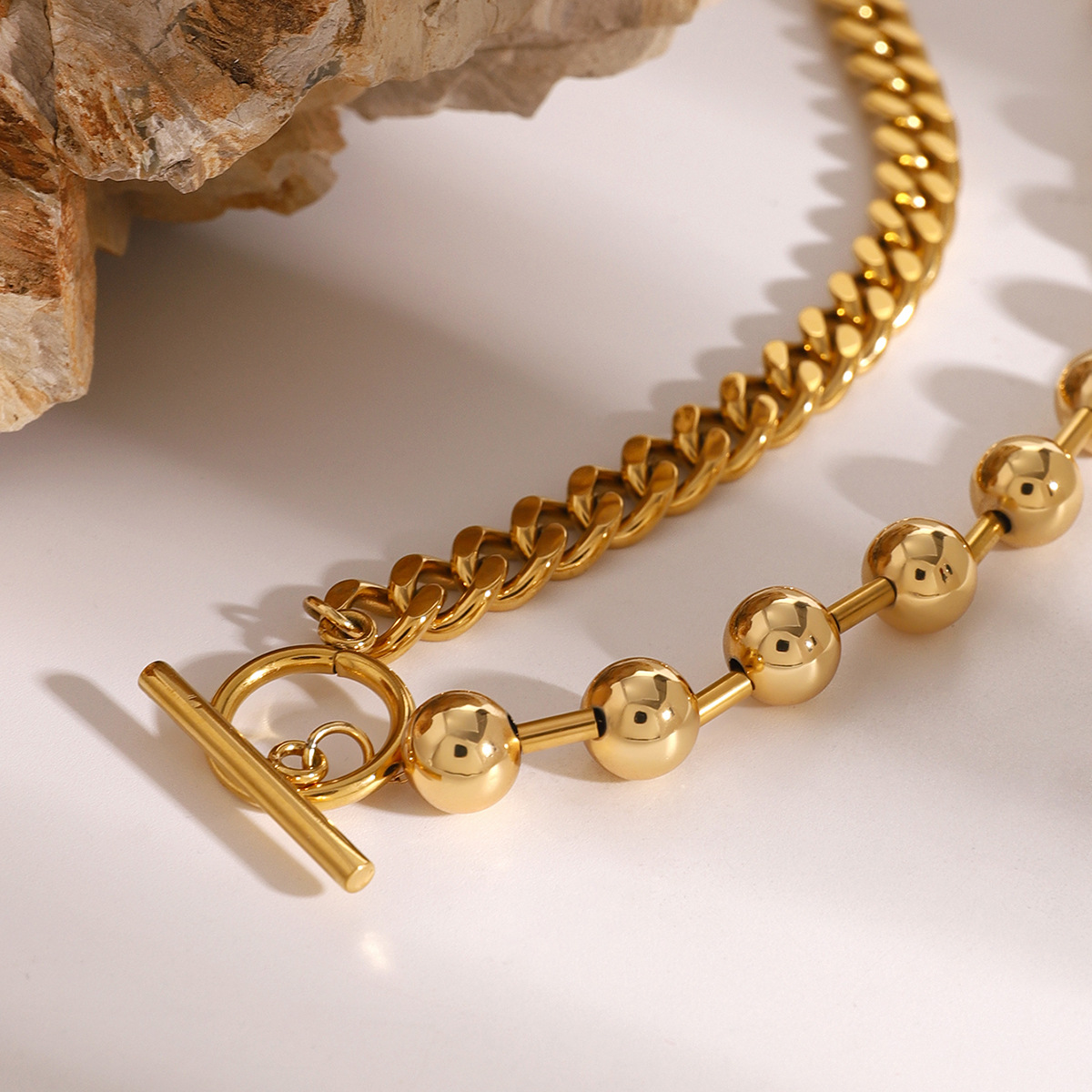 18K Gold-Plated Toggle Clasp Necklace