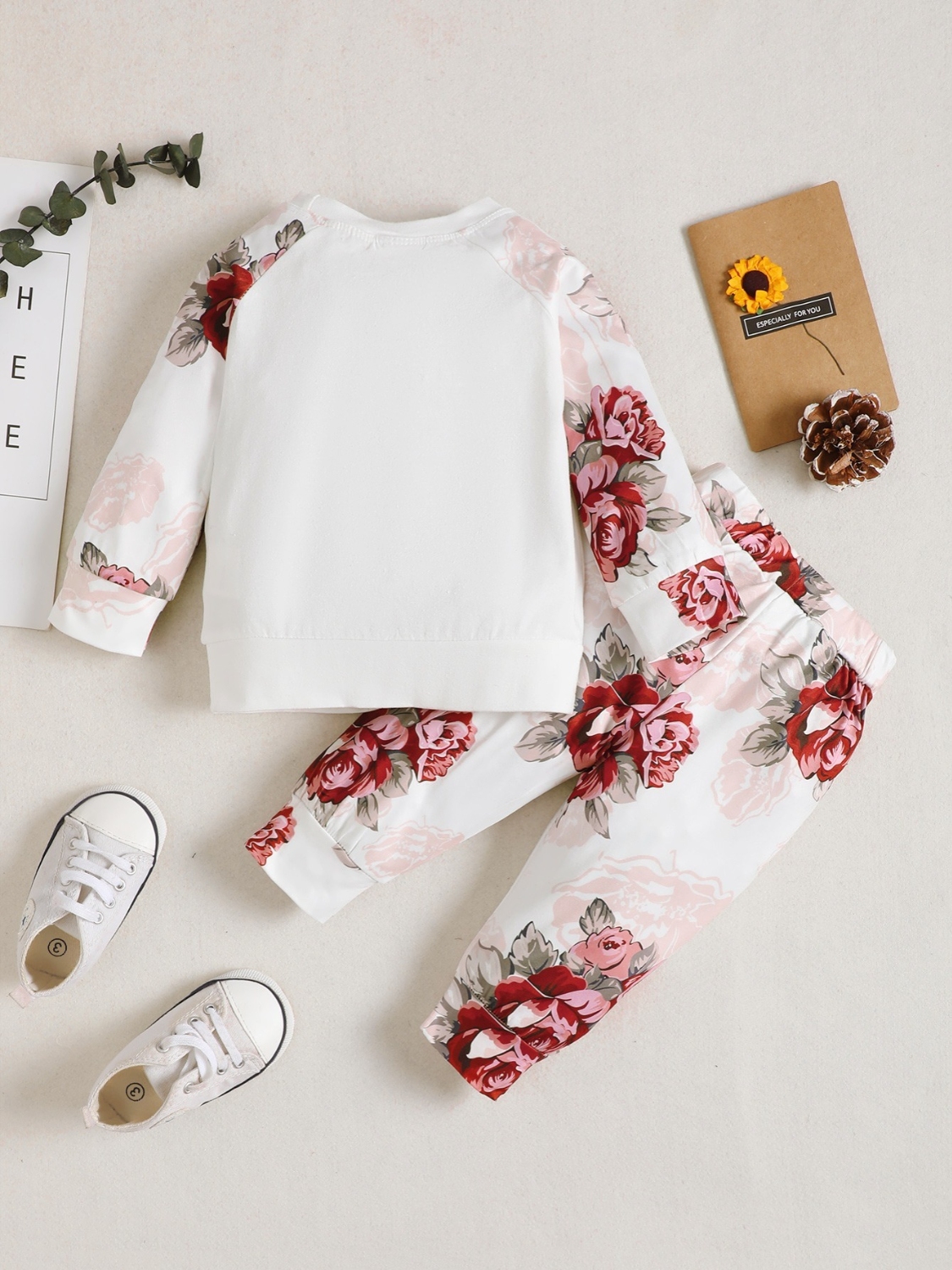 Children's Floral Top and Pants Set