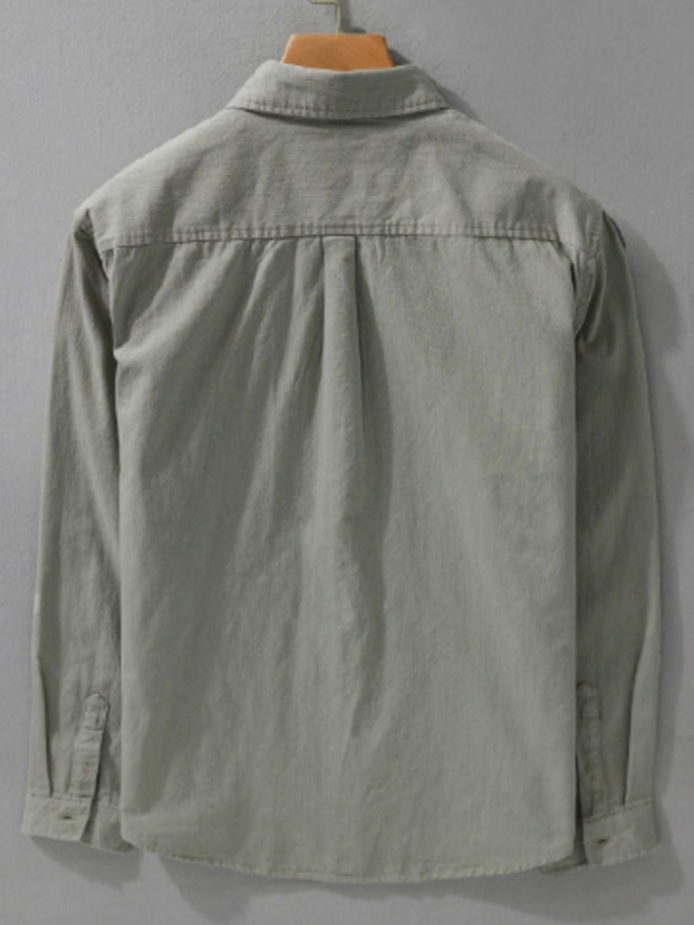 Men's Plus Size Button Up Long Sleeve Shirt