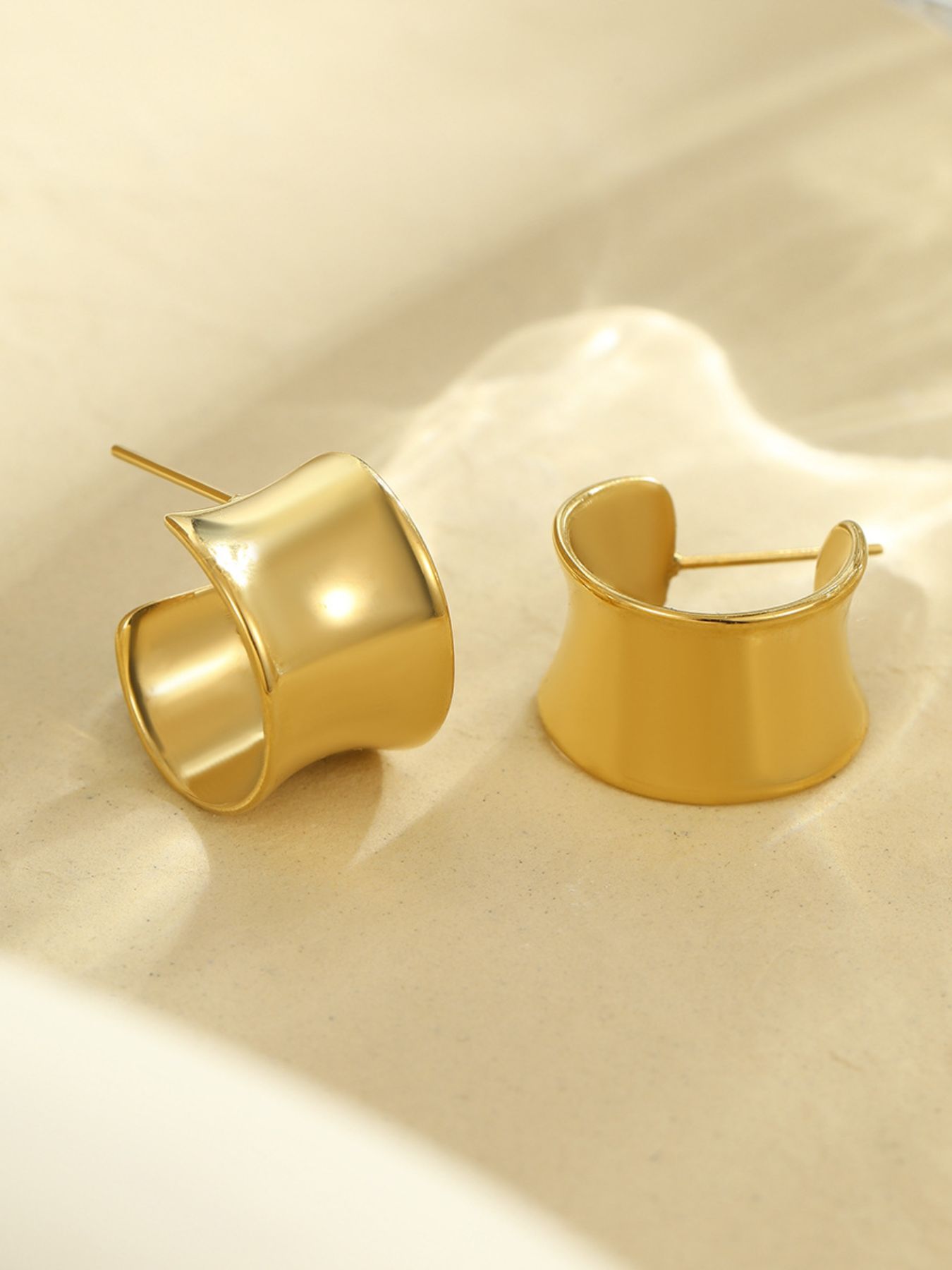 18K Gold-Plated Stainless Steel Geometric Earrings