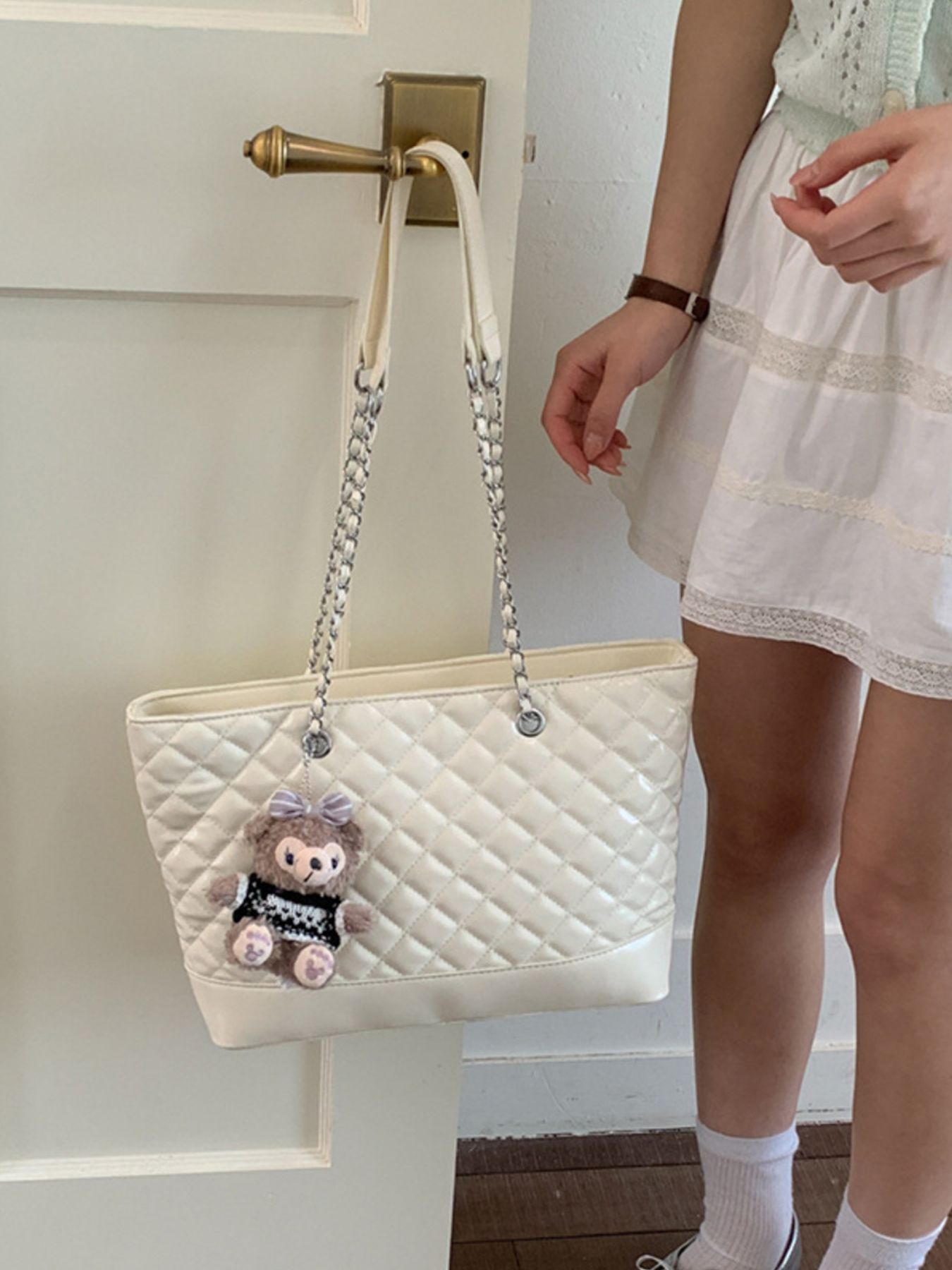 Quilted PU Leather Shoulder Bag 3